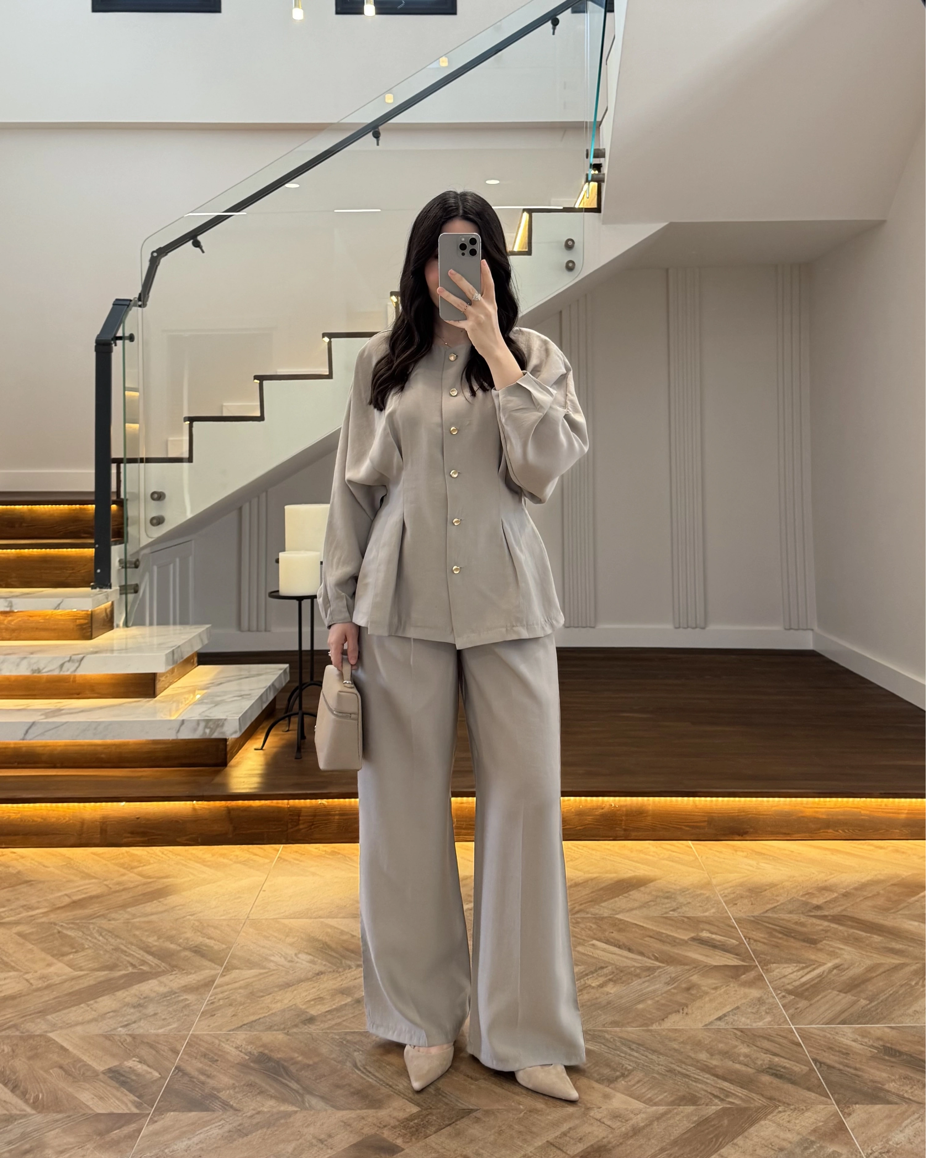 VİZON GOLD DÜĞMELİ PİLELİ TAKIM -8930