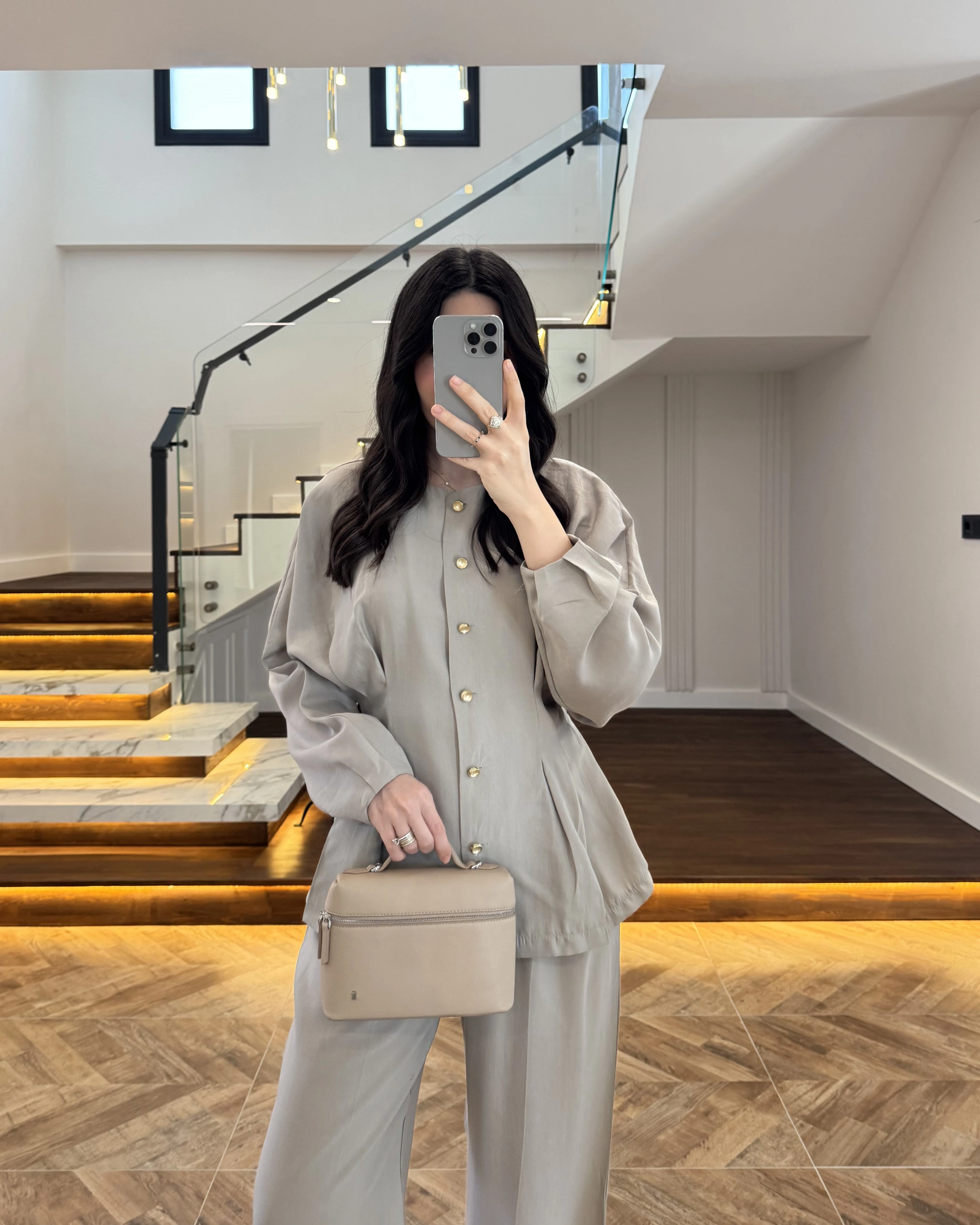 VİZON GOLD DÜĞMELİ PİLELİ TAKIM -8930