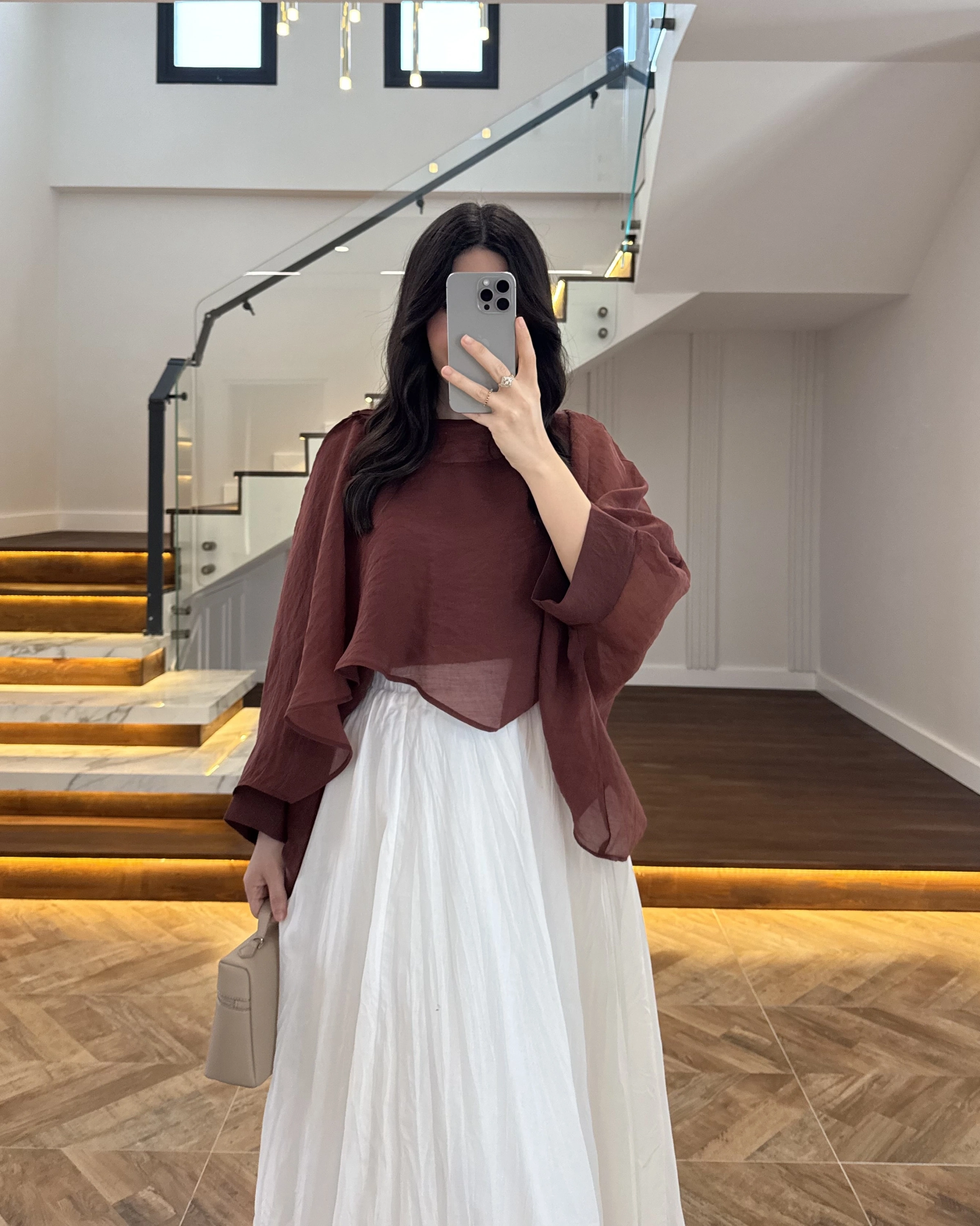 TARÇIN UÇUŞAN PELERİN BLUZ -5026