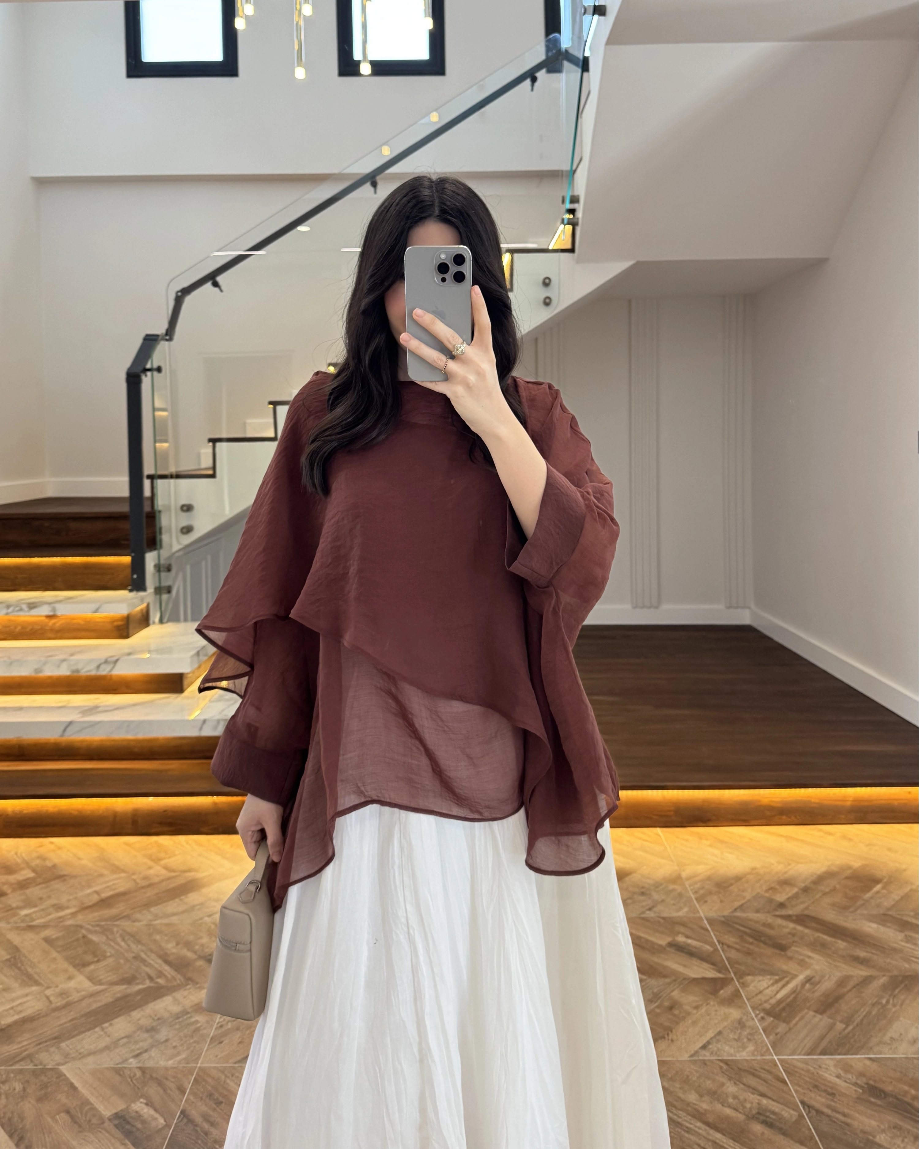 TARÇIN UÇUŞAN PELERİN BLUZ -5026