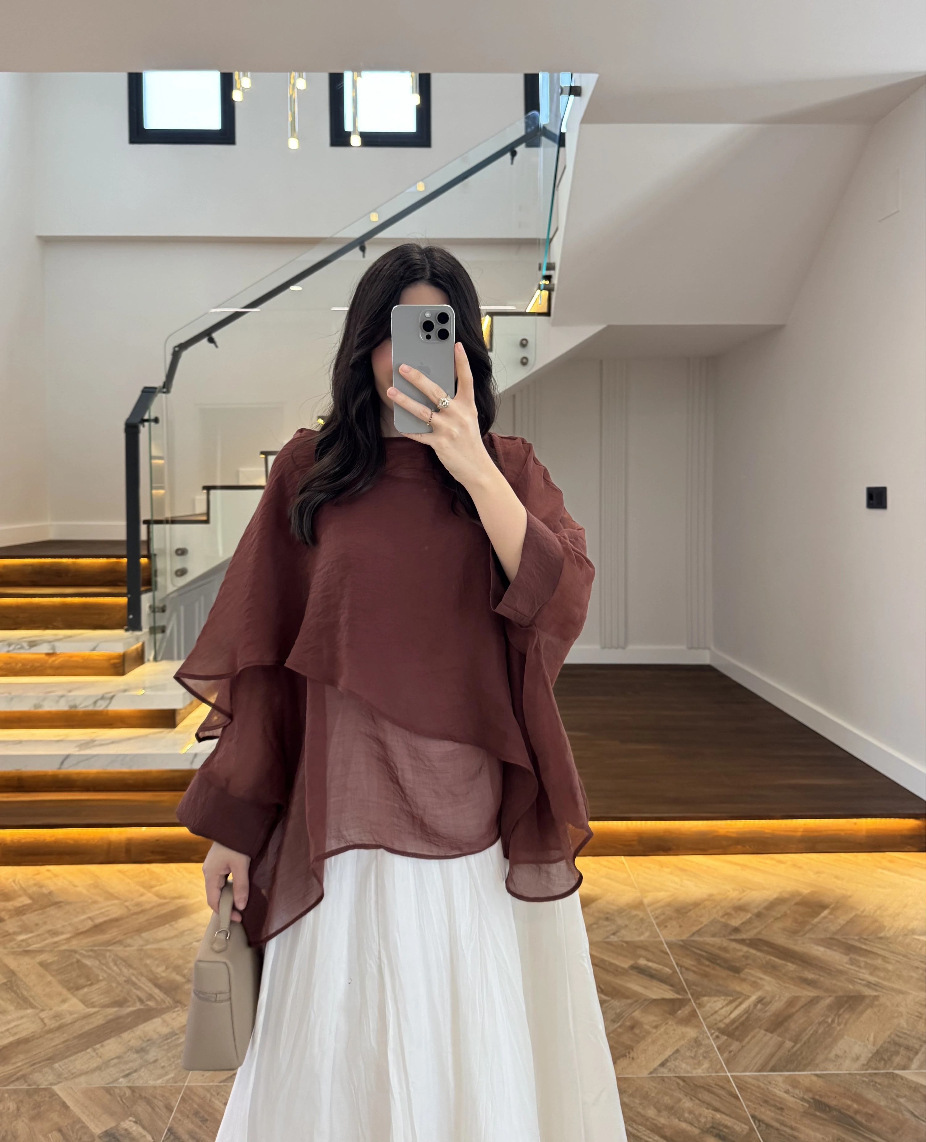 TARÇIN UÇUŞAN PELERİN BLUZ -5026