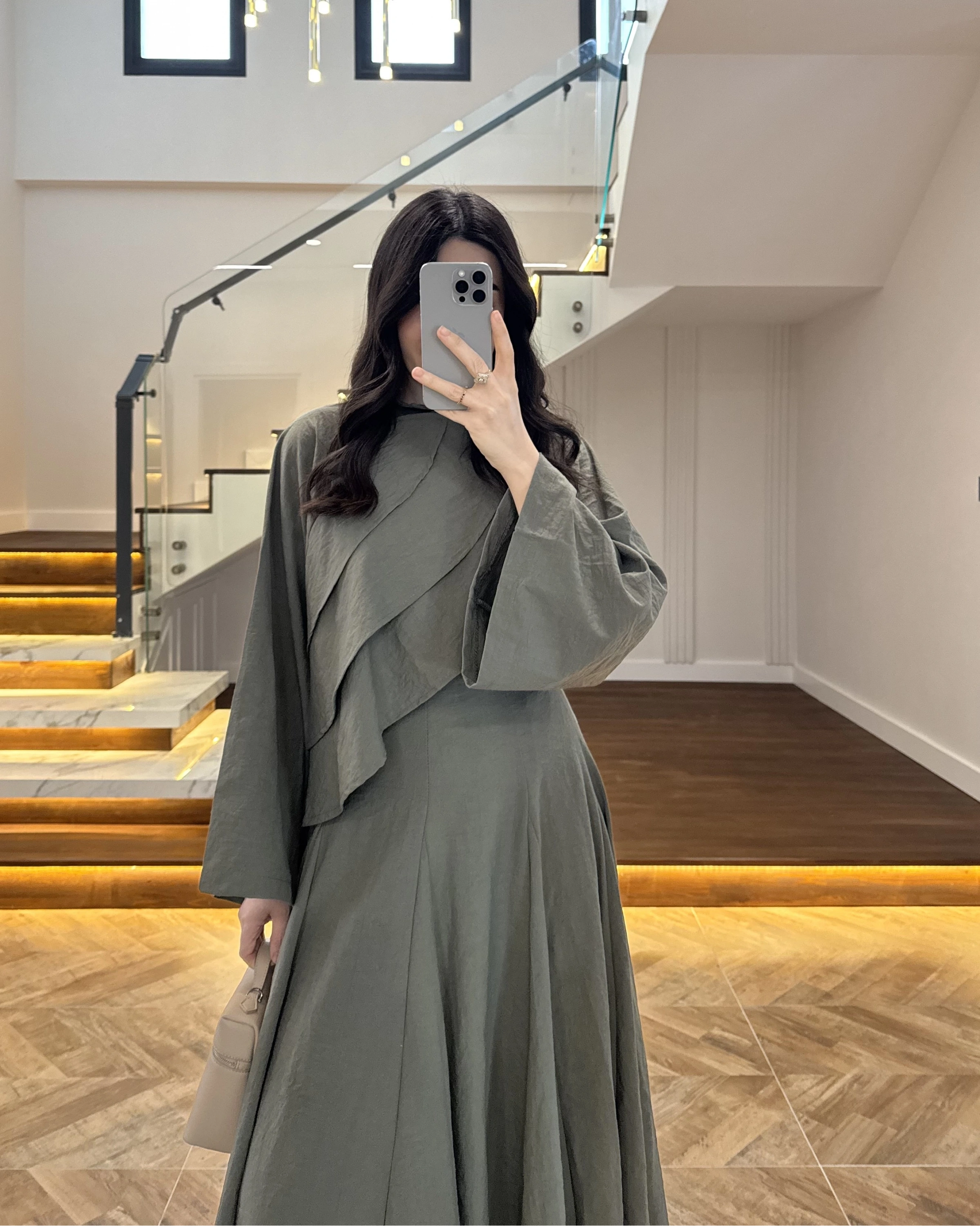 HAKİ ÖNÜ VOLANLI GÖMLEK-262016