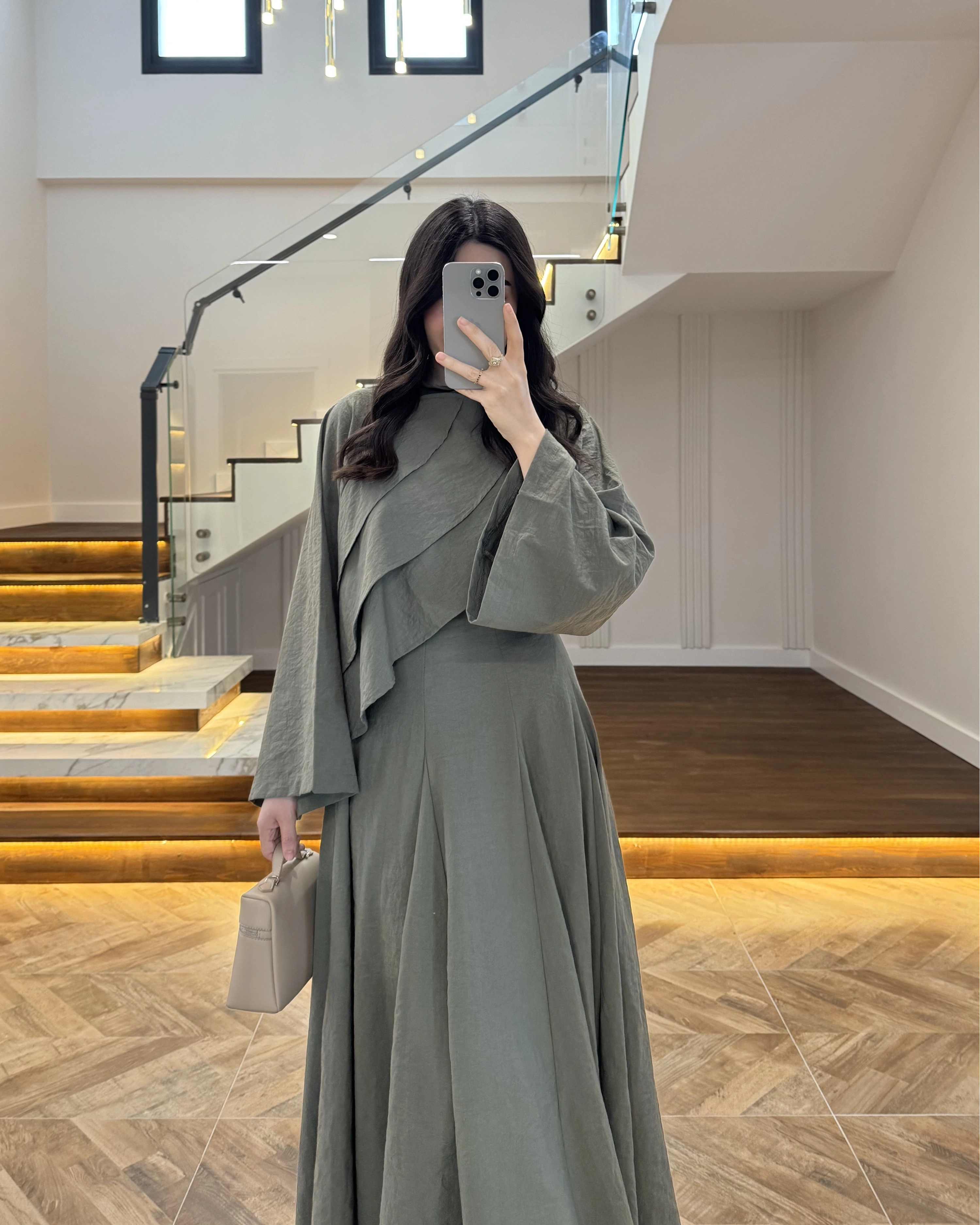 HAKİ ÖNÜ VOLANLI GÖMLEK-262016