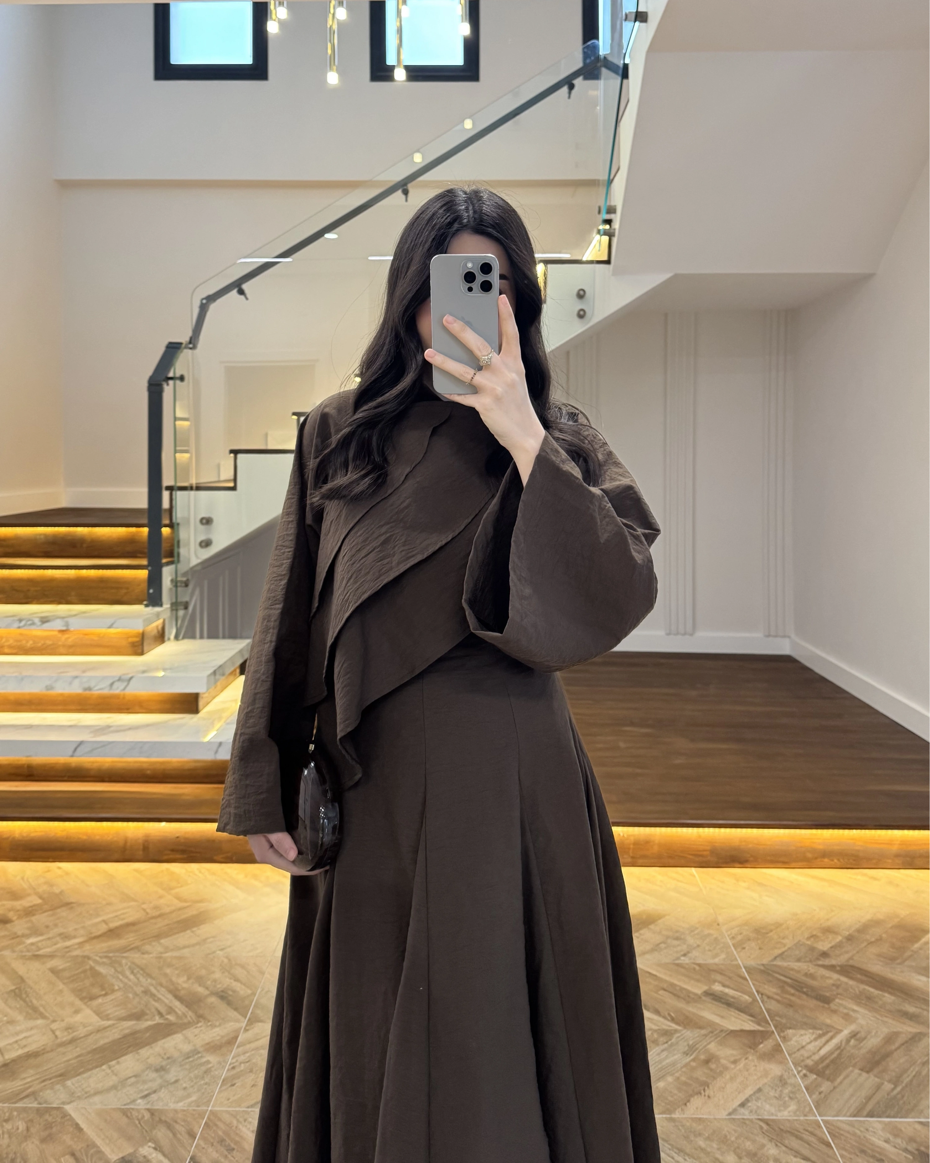 KAHVE ÖNÜ VOLANLI GÖMLEK-262016