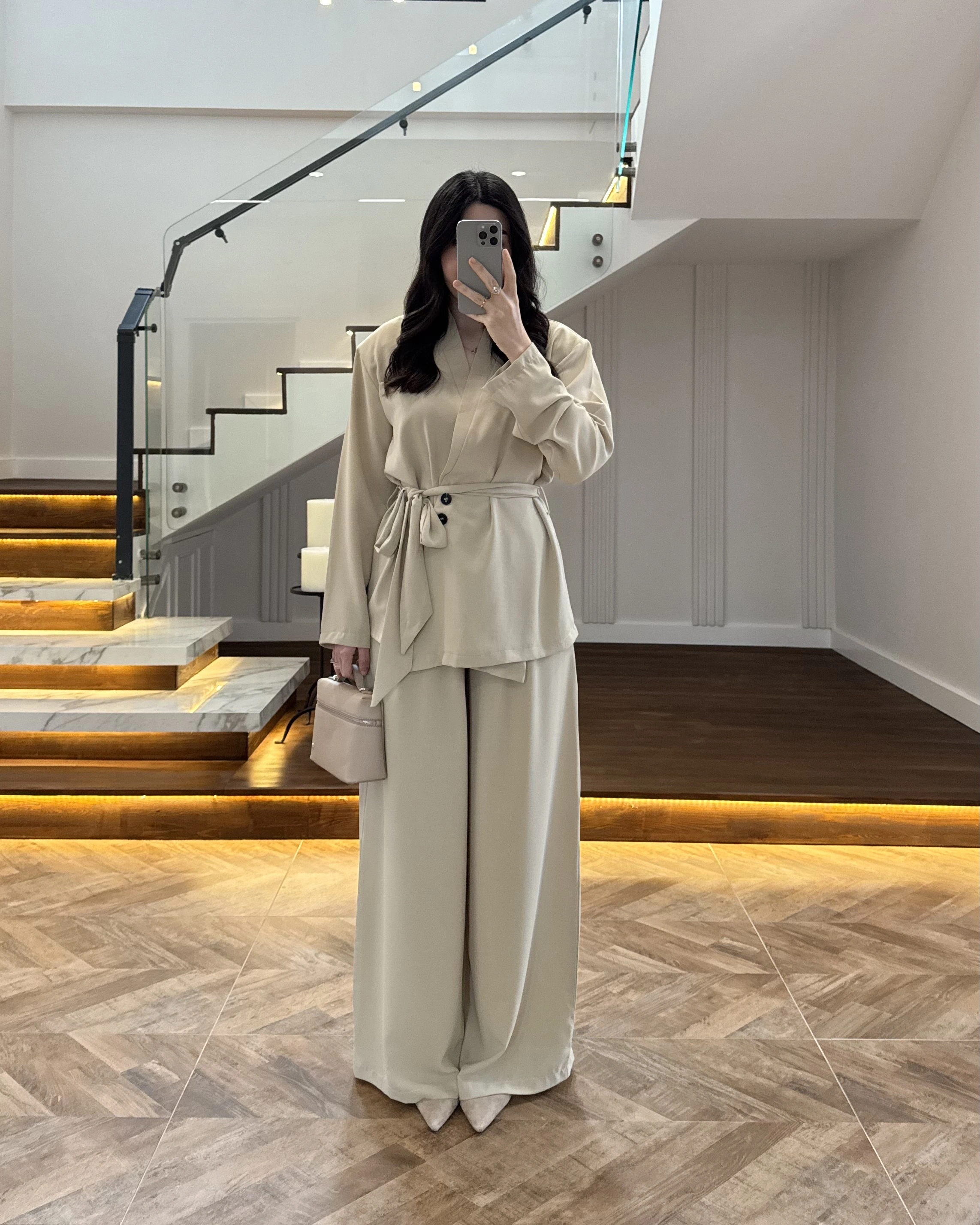 TAŞ VATKALI ASİMETRİK CEKETLİ TAKIM-60609