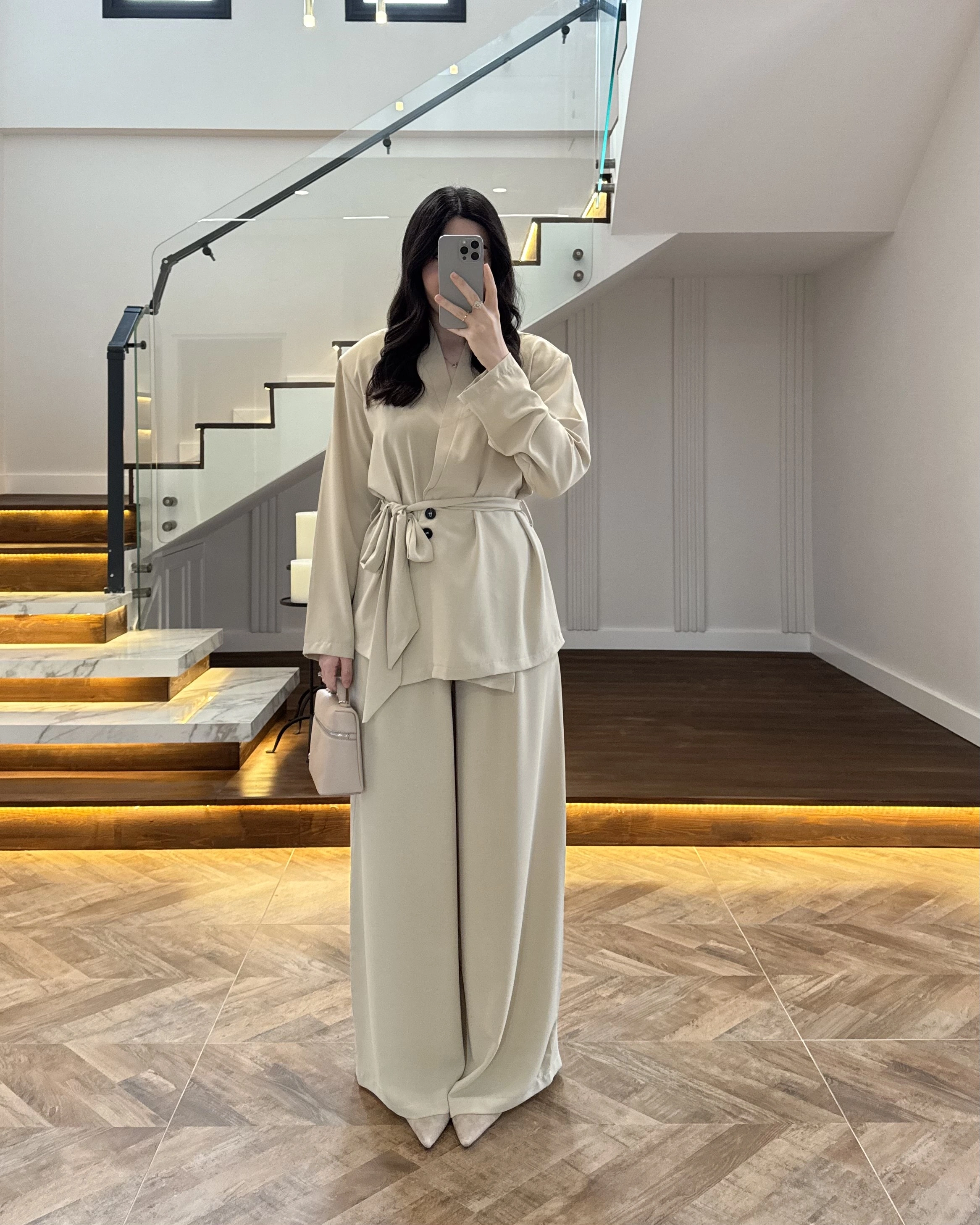 TAŞ VATKALI ASİMETRİK CEKETLİ TAKIM-60609