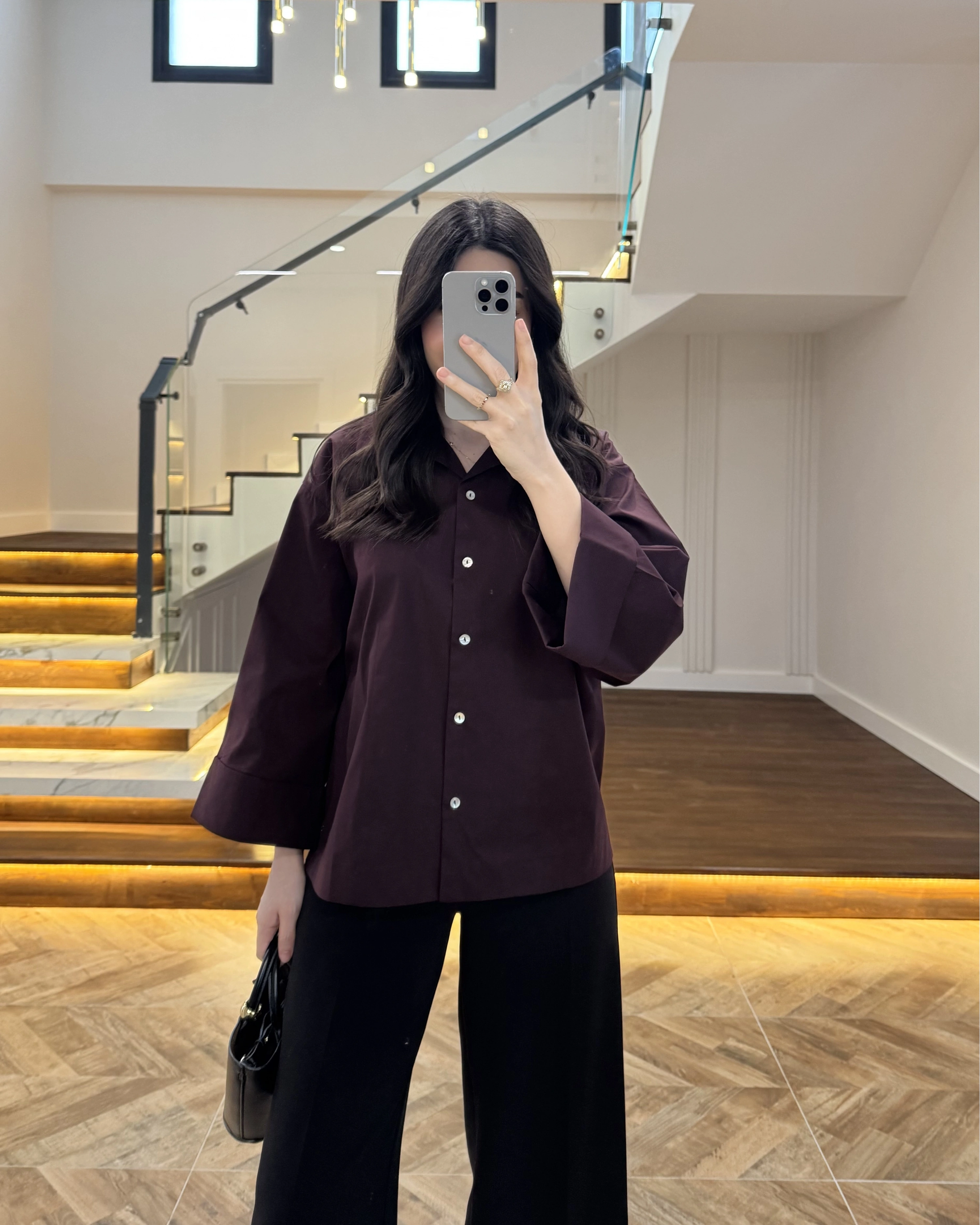 MÜRDÜM OVERSİZE DUBLE KOL GÖMLEK-5411