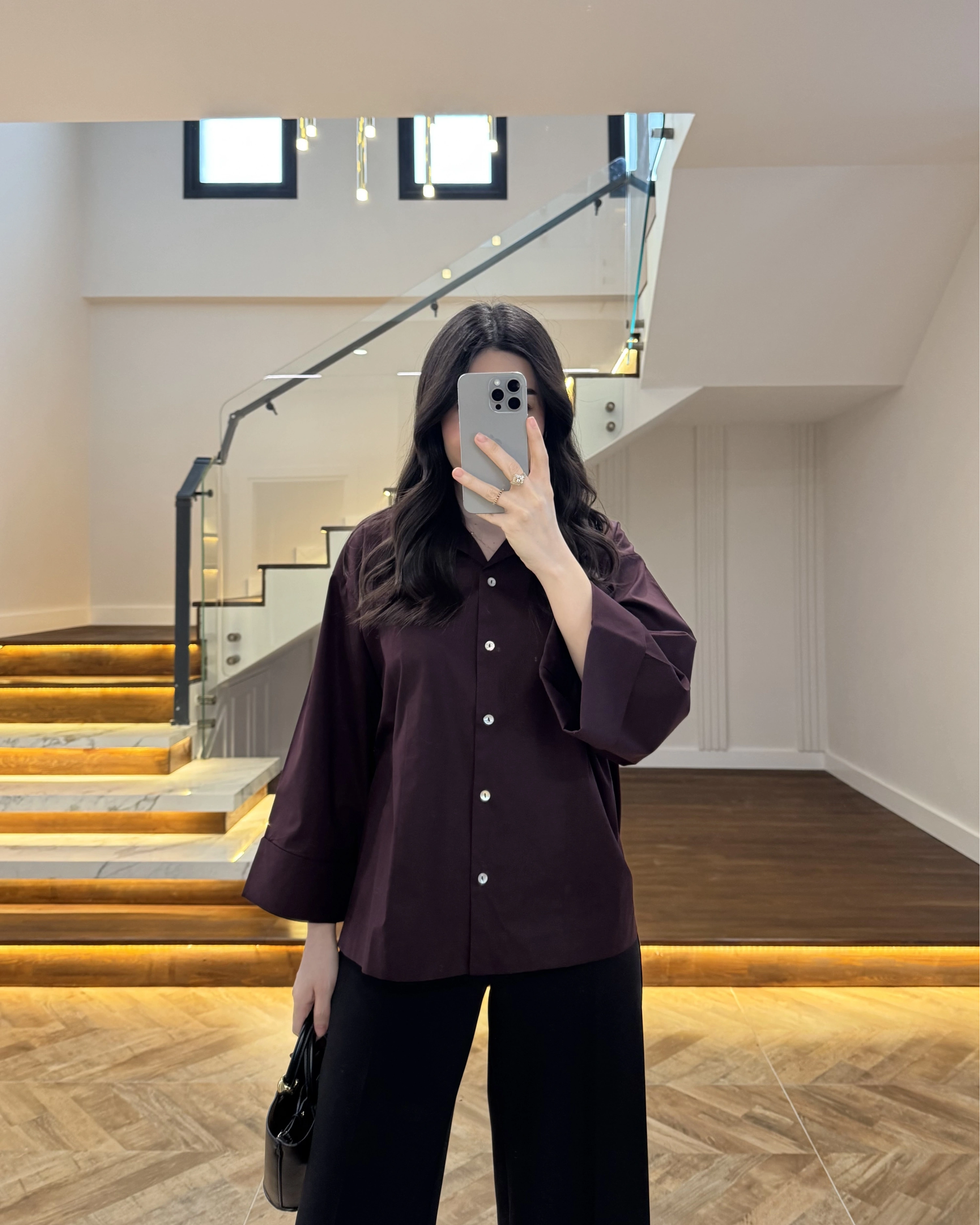 MÜRDÜM OVERSİZE DUBLE KOL GÖMLEK-5411