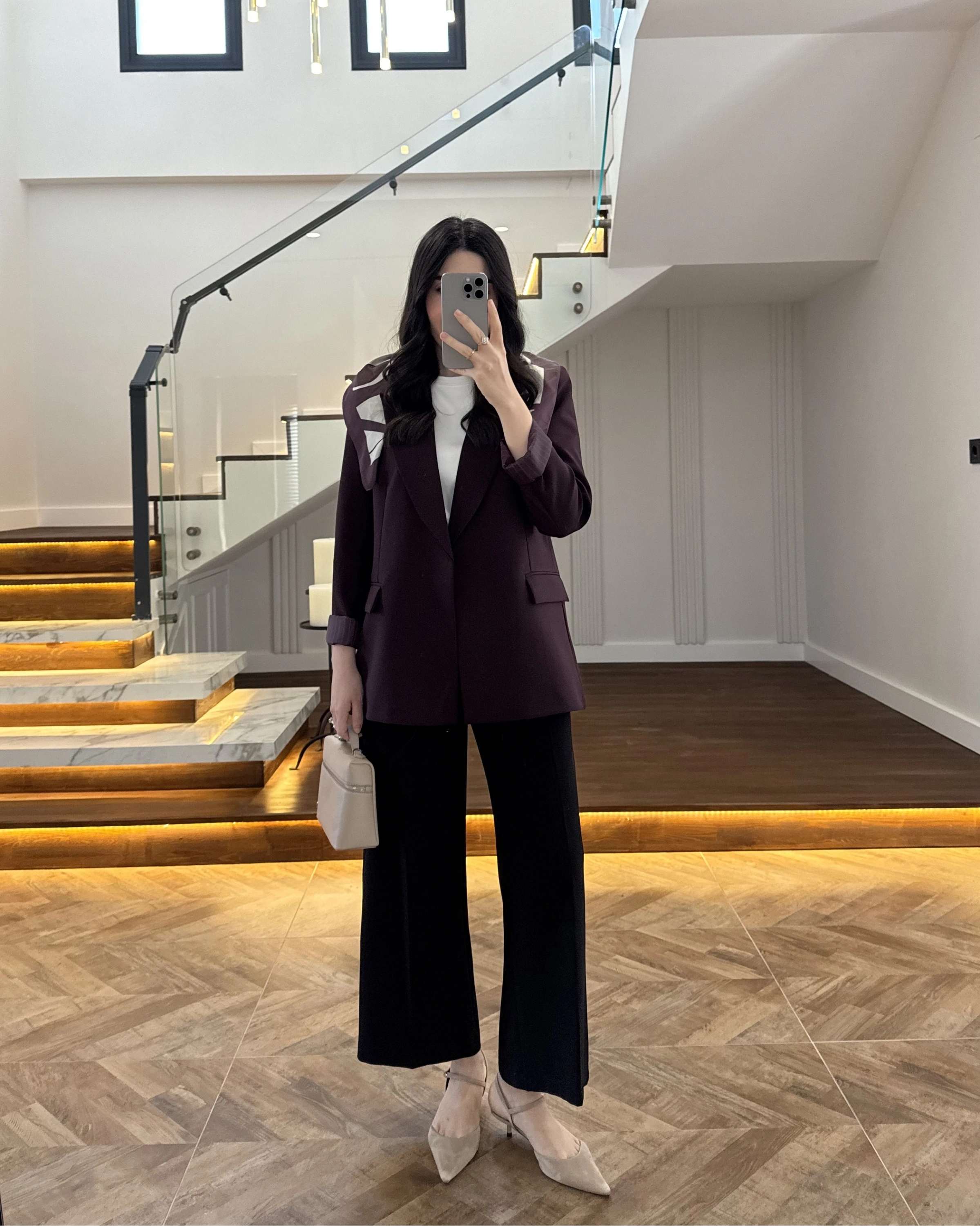 MÜRDÜM ÇİZGİLİ ASTARLI BLAZER CEKET -7560