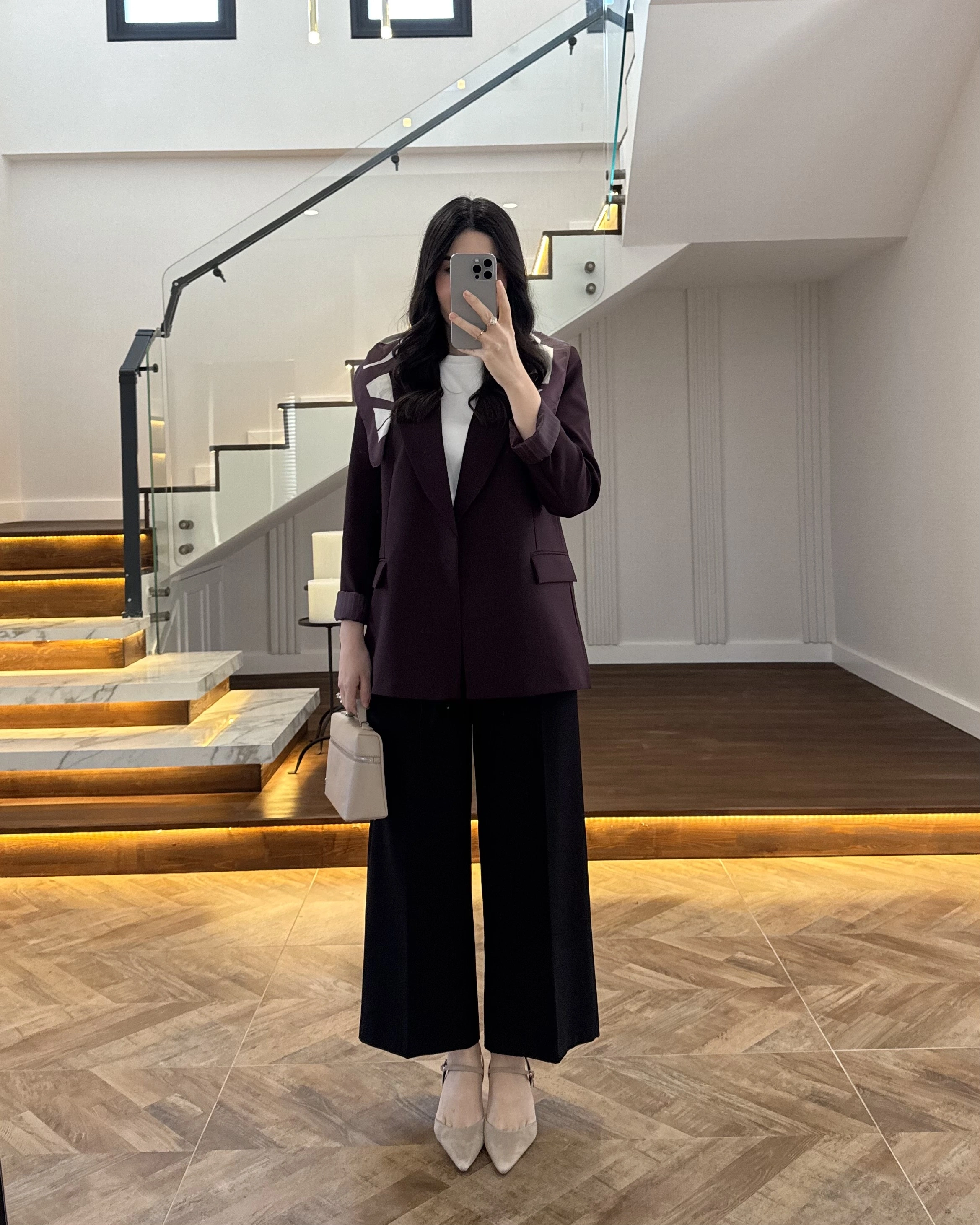 MÜRDÜM ÇİZGİLİ ASTARLI BLAZER CEKET -7560