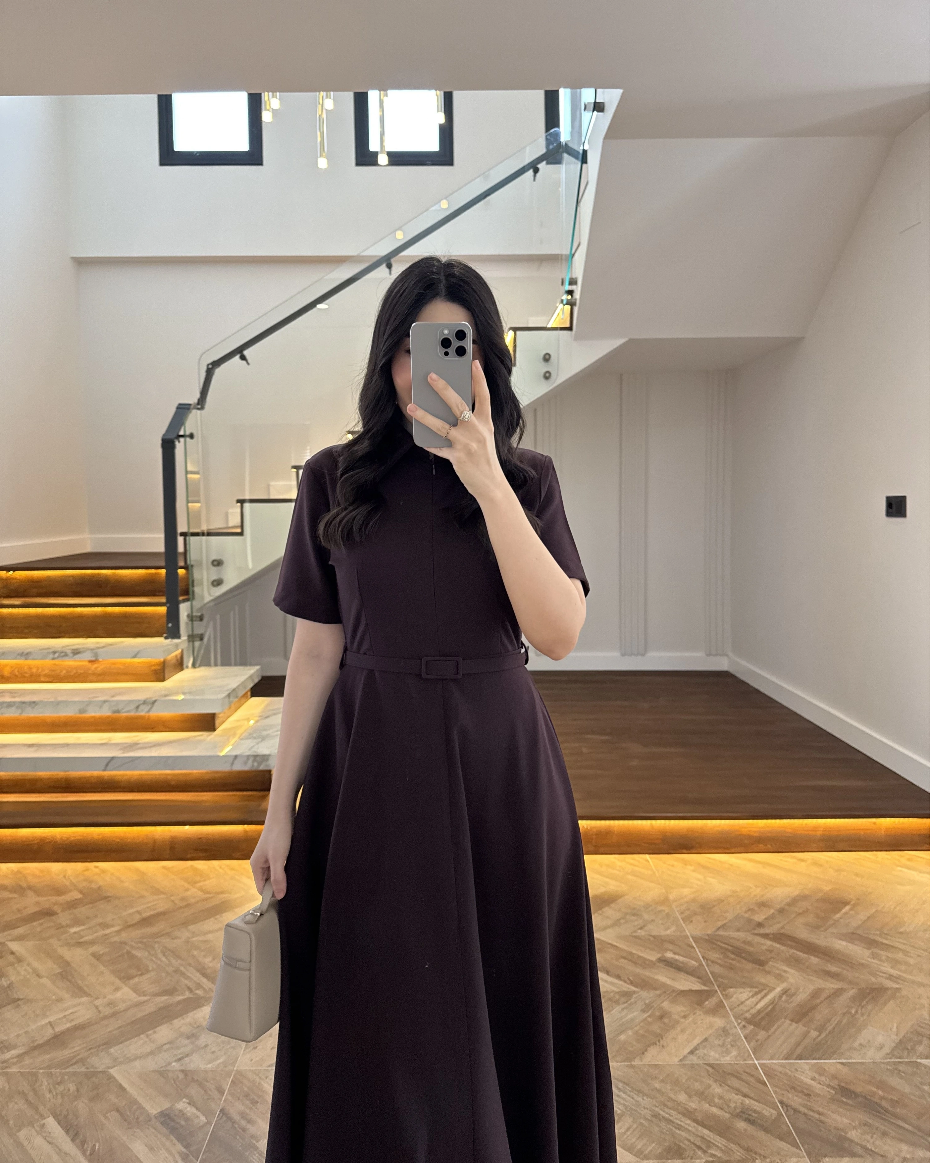 MÜRDÜM ÖNÜ FERMUARLI ELBİSE -2341