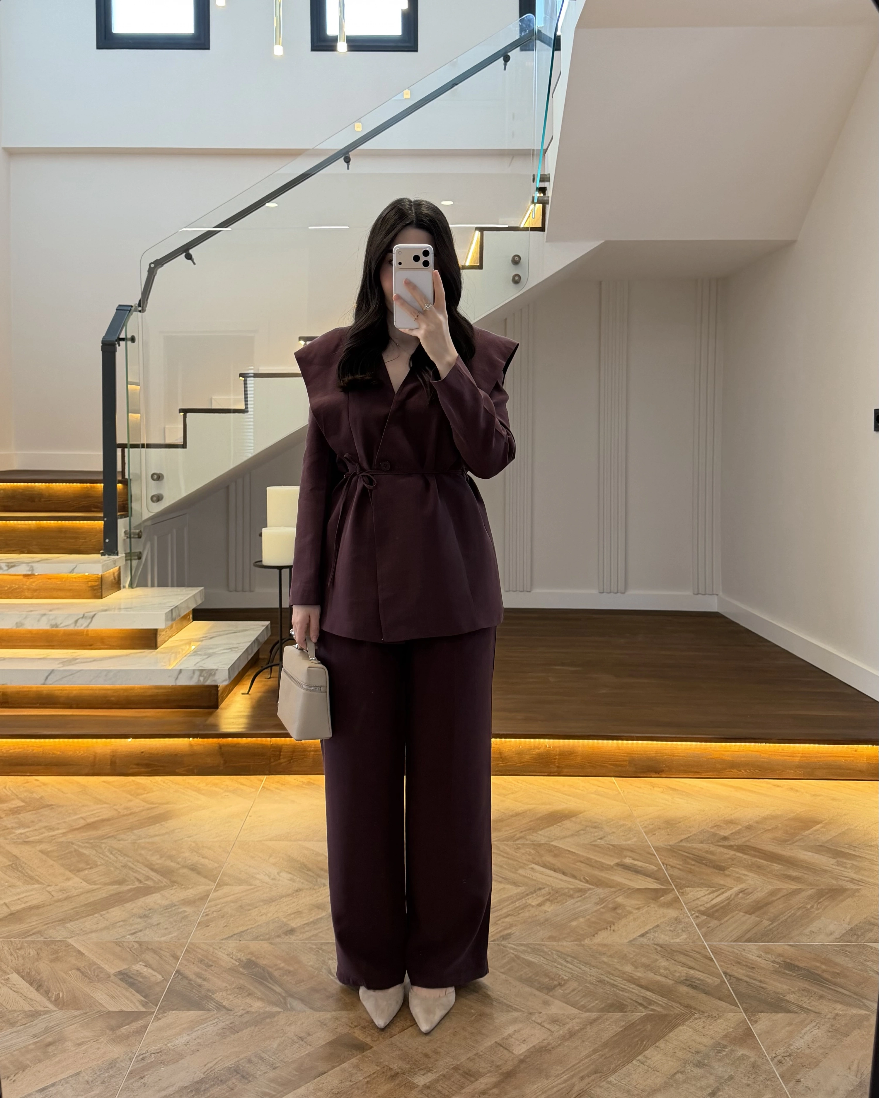 MÜRDÜM FLAP OMUZ DETAYLI CEKET TAKIM- 9035