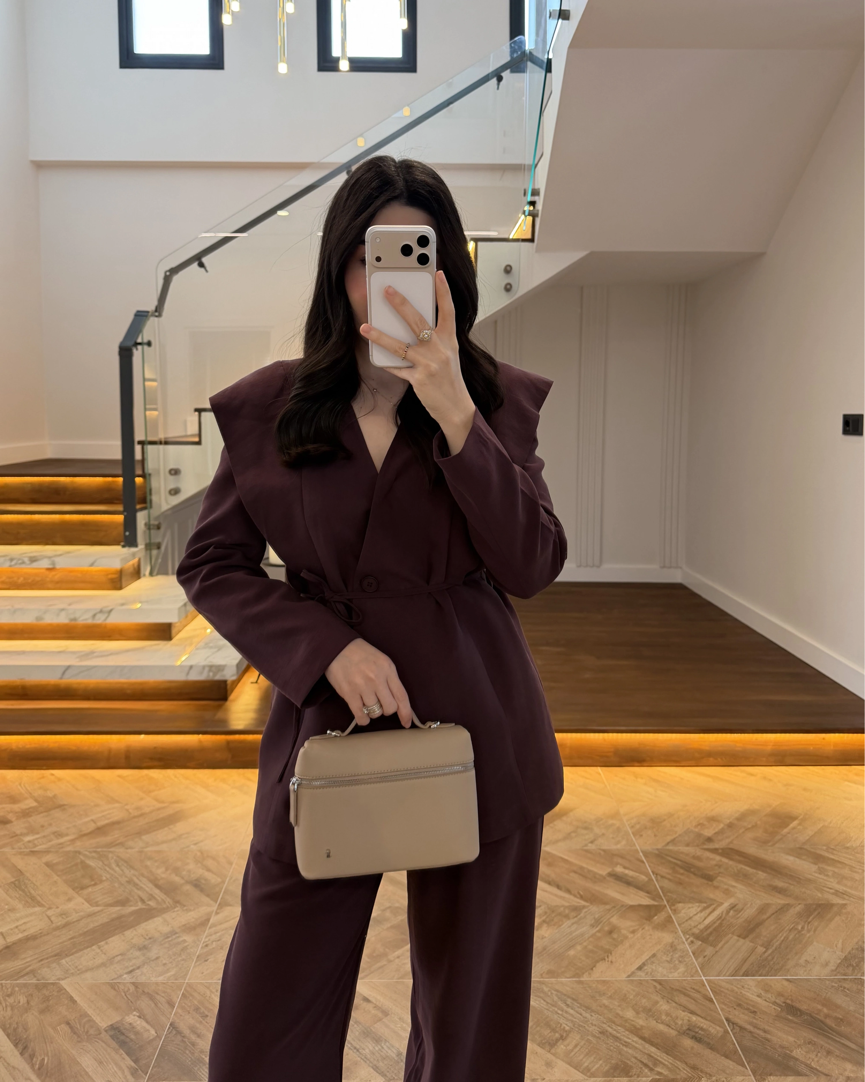 MÜRDÜM FLAP OMUZ DETAYLI CEKET TAKIM- 9035