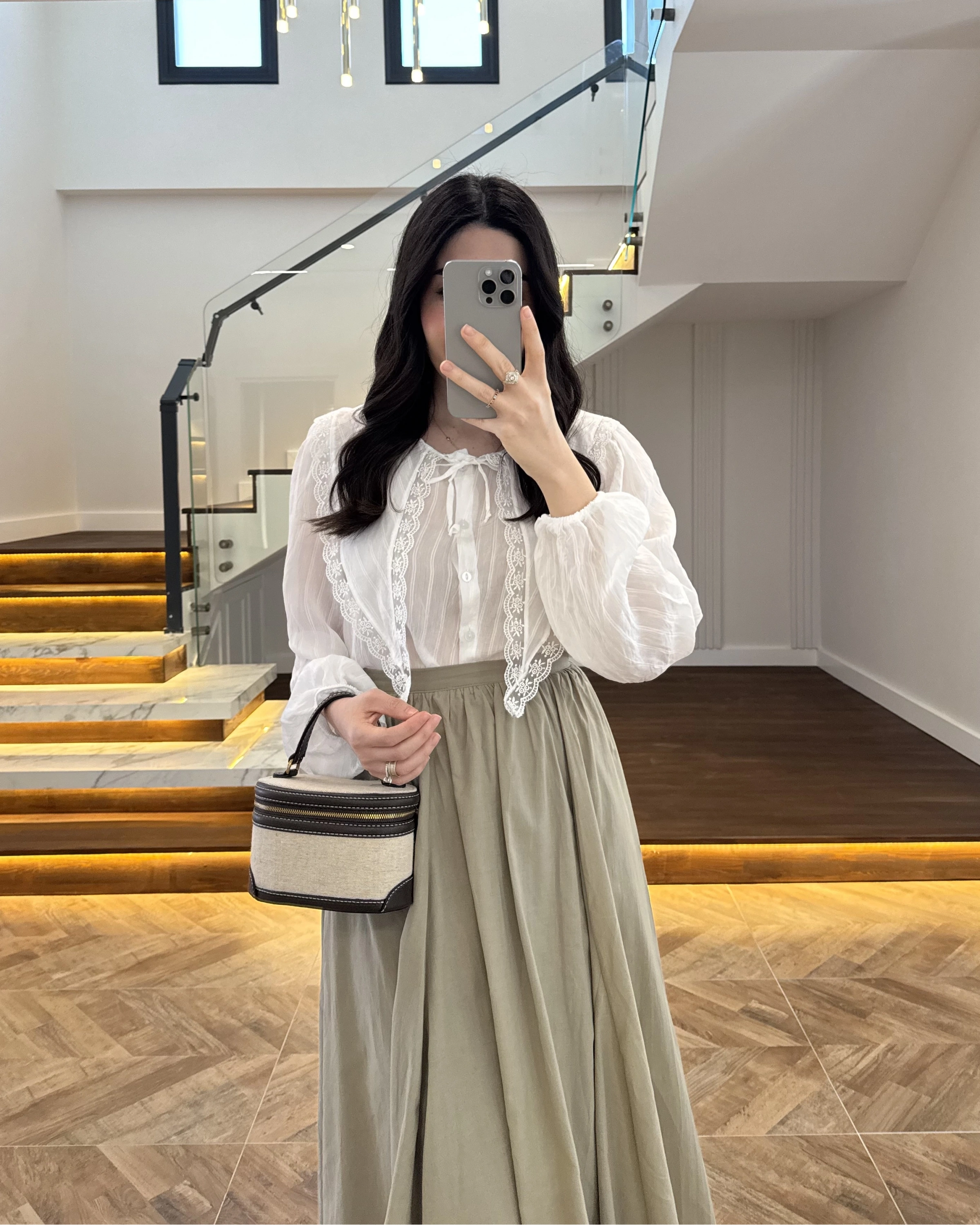 BEYAZ DANTEL YAKA GÖMLEK -2223