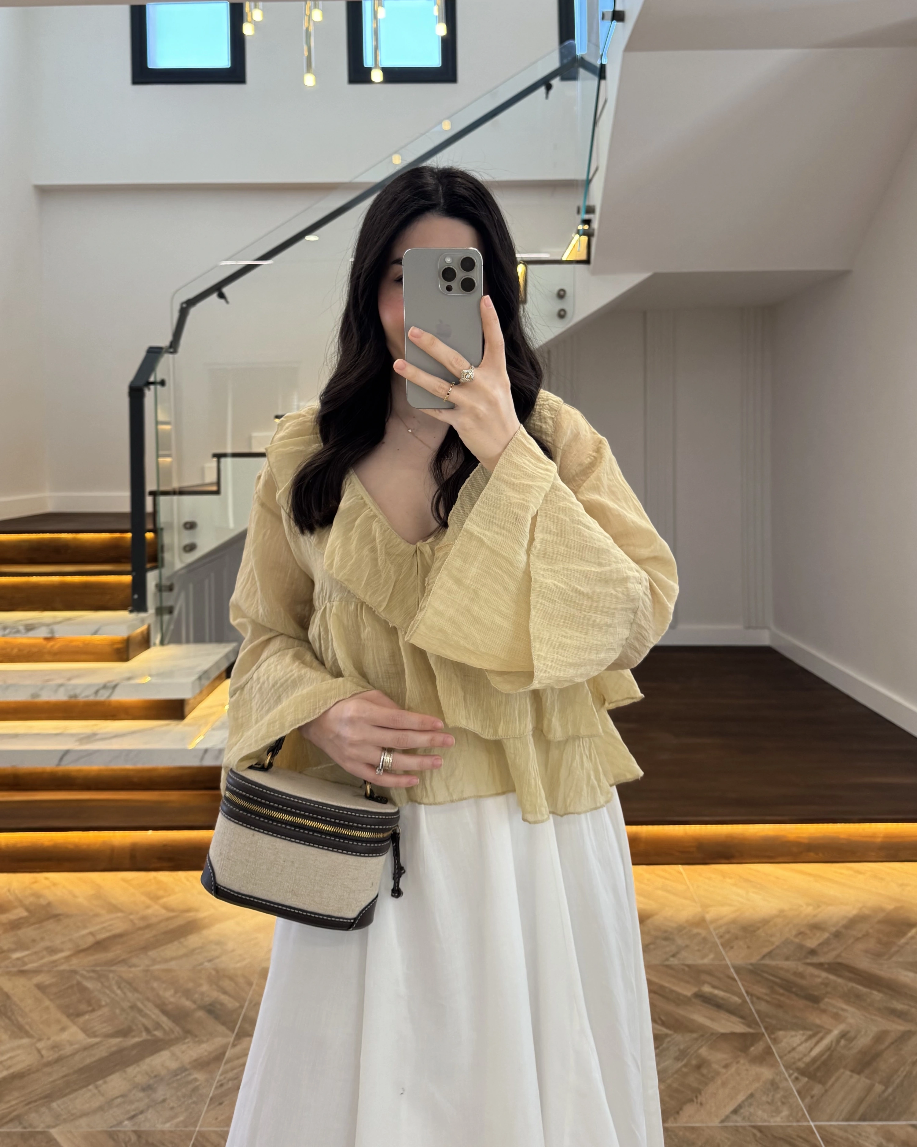 YAĞ YEŞİL KAT KAT DETAY BLUZ-1060