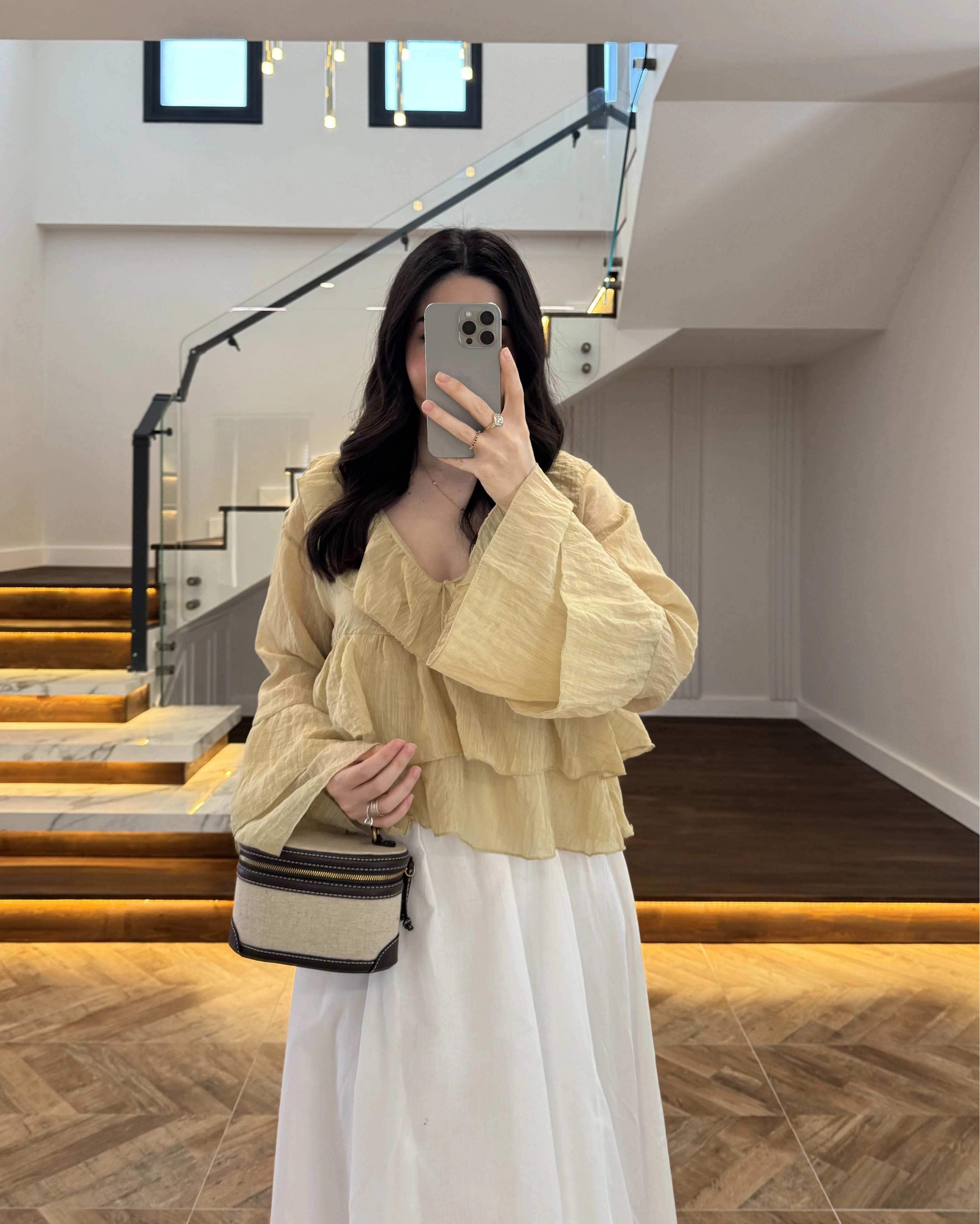 YAĞ YEŞİL KAT KAT DETAY BLUZ-1060