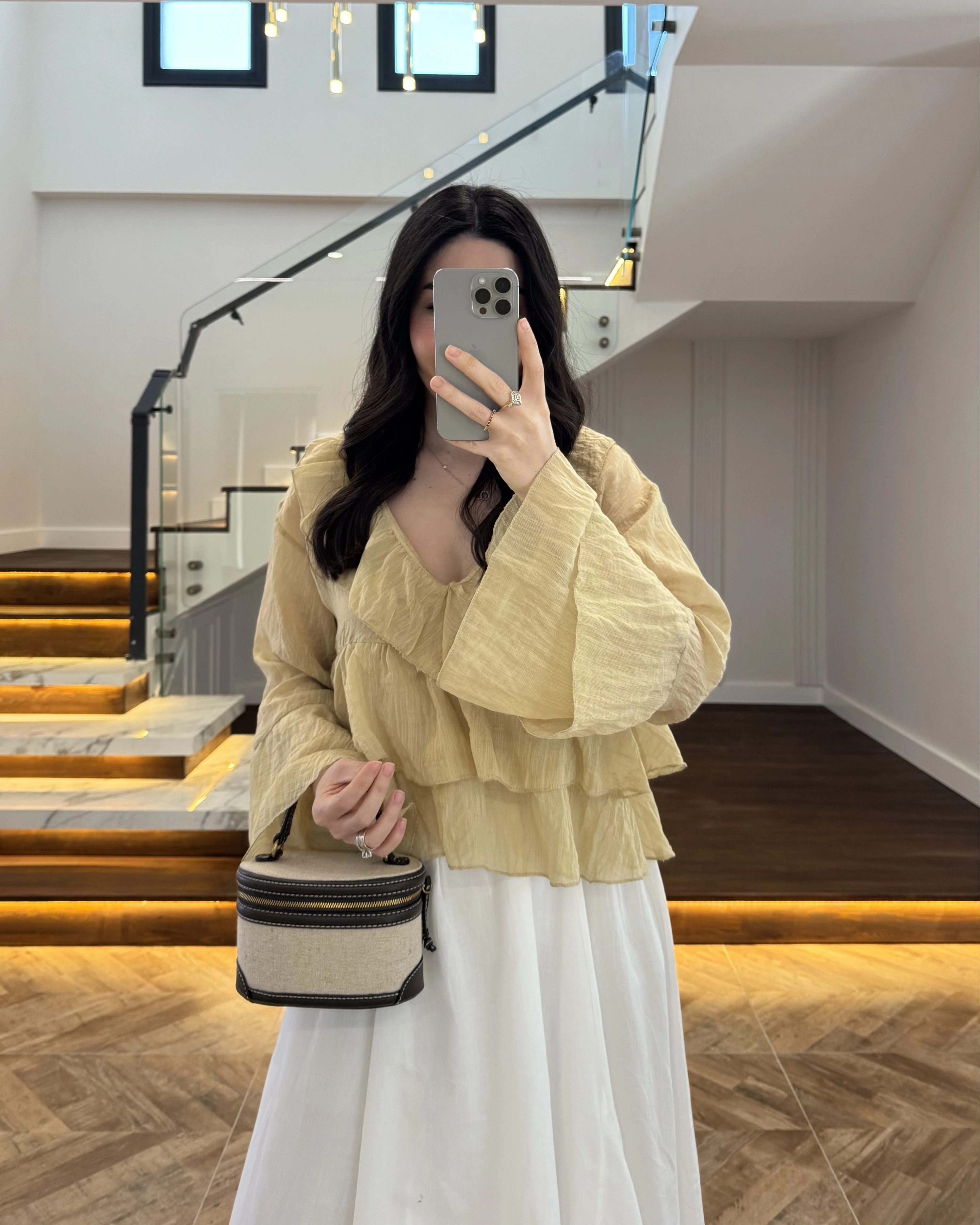 YAĞ YEŞİL KAT KAT DETAY BLUZ-1060