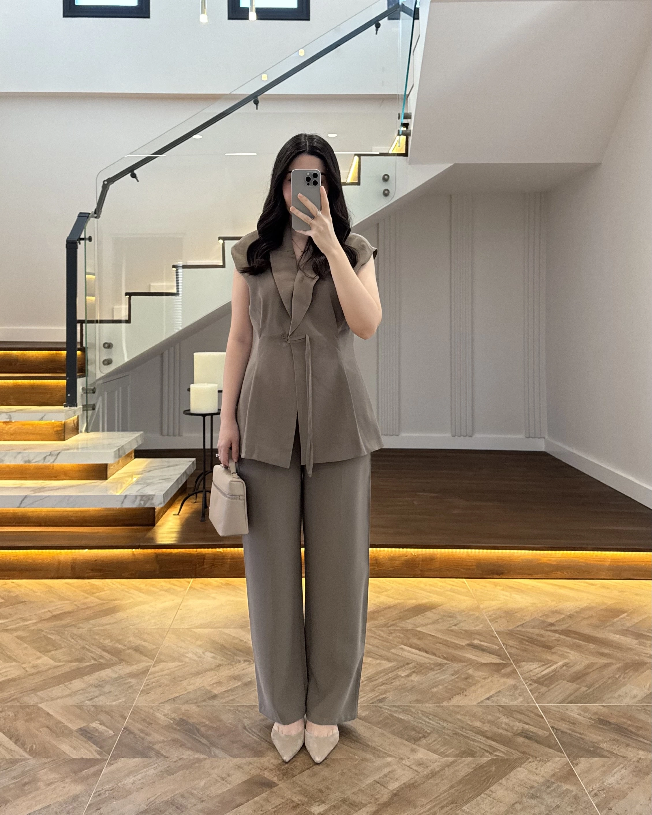 HAKİ PREMİUM YELEK TAKIM -8995