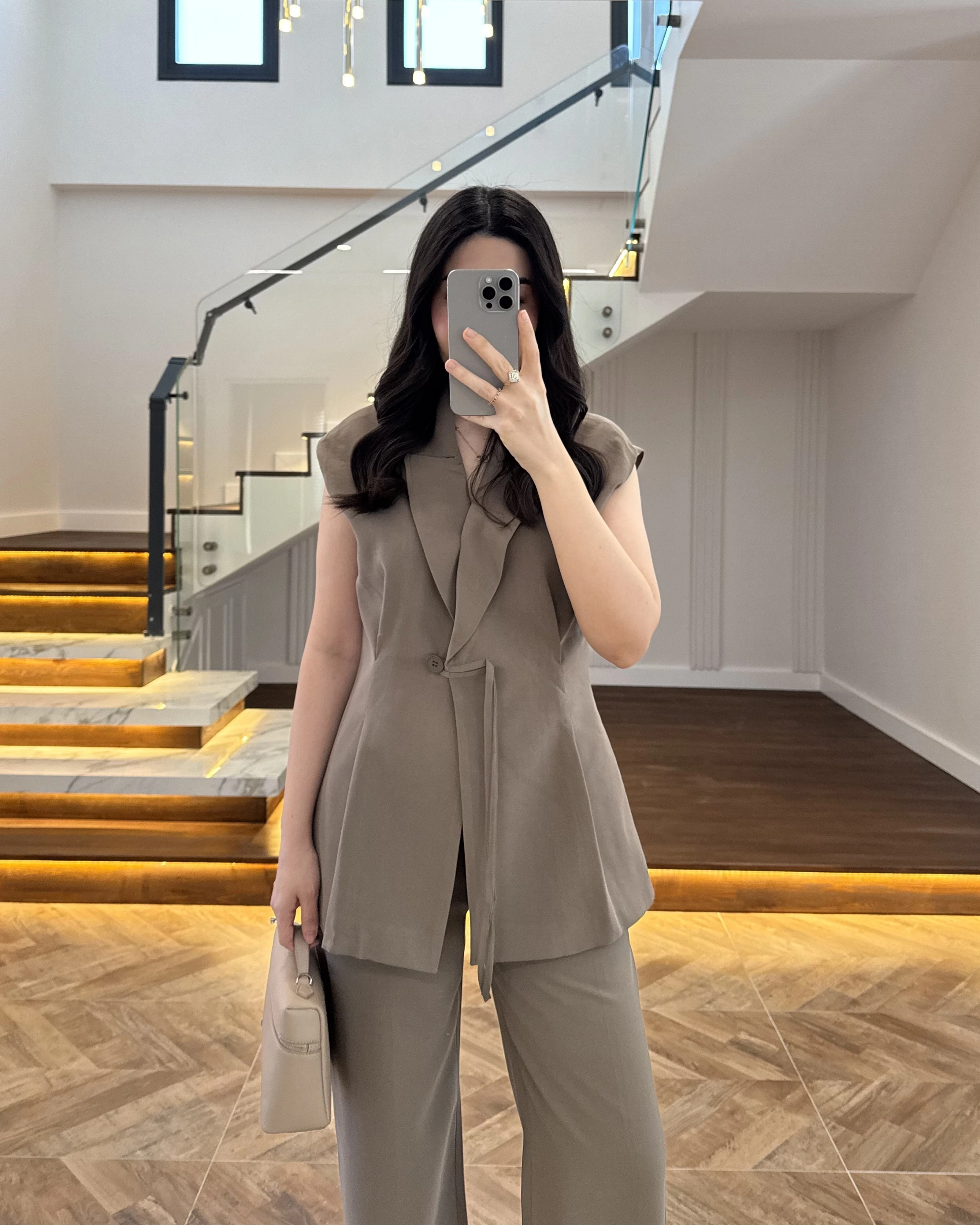 HAKİ PREMİUM YELEK TAKIM -8995