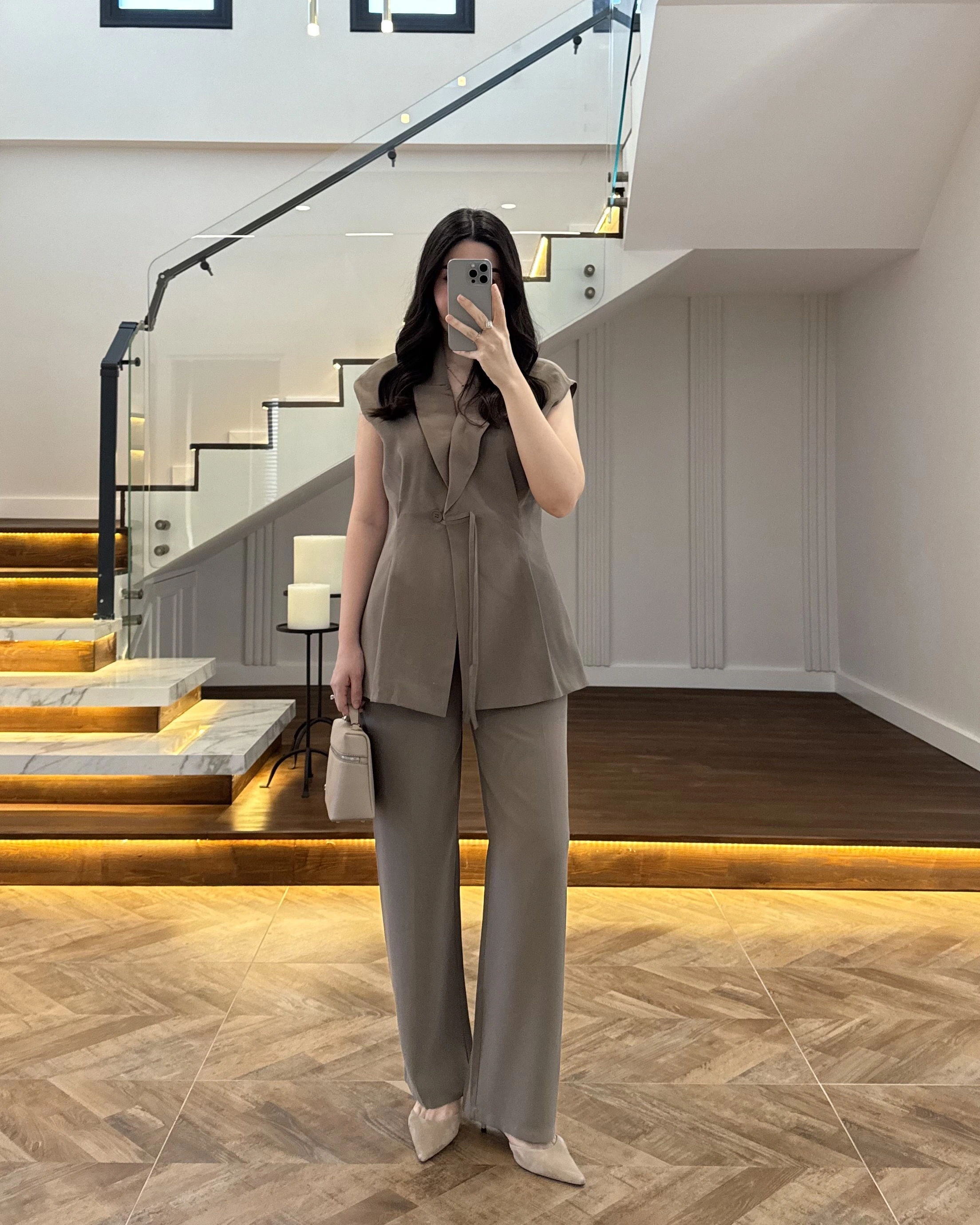 HAKİ PREMİUM YELEK TAKIM -8995