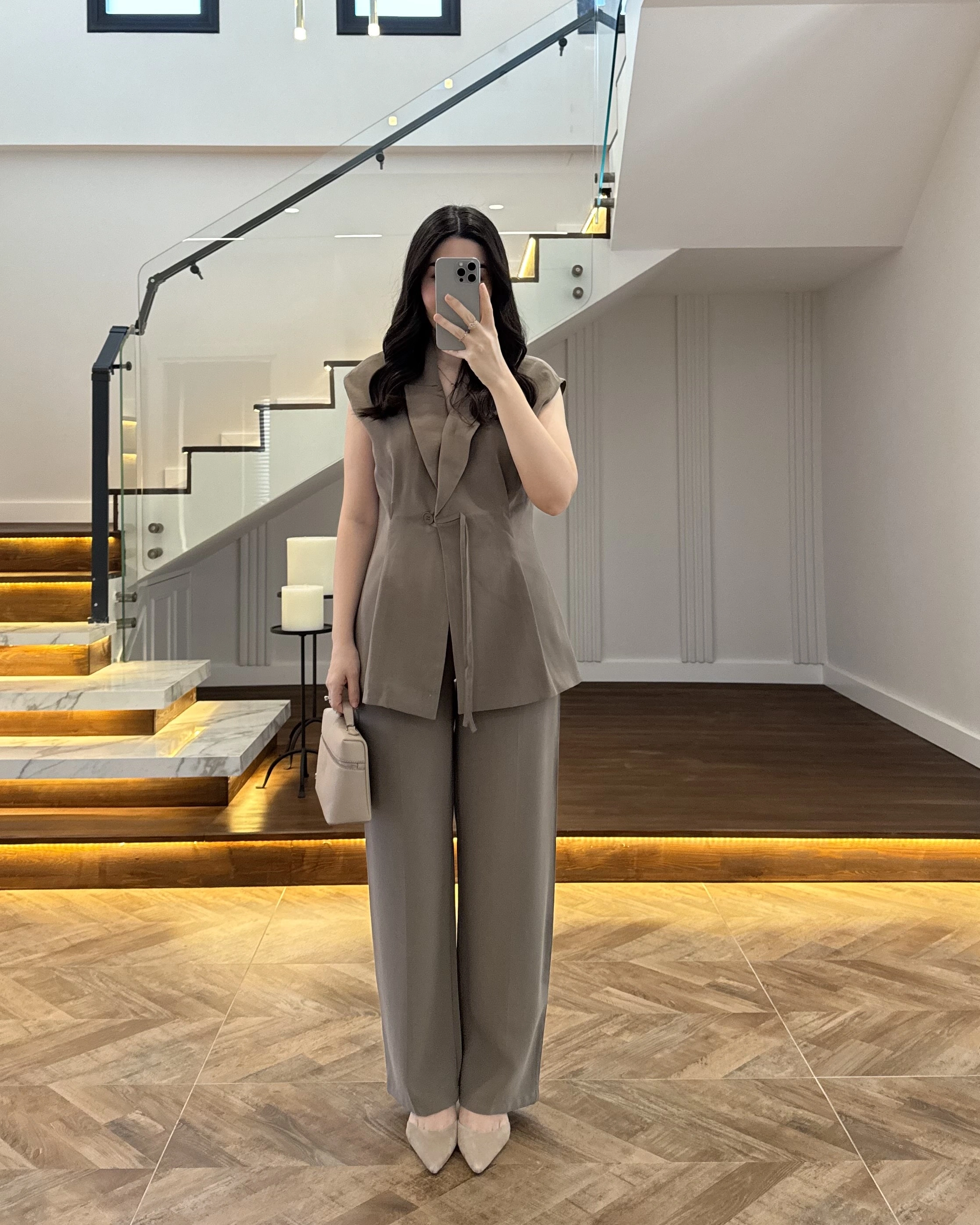 HAKİ PREMİUM YELEK TAKIM -8995