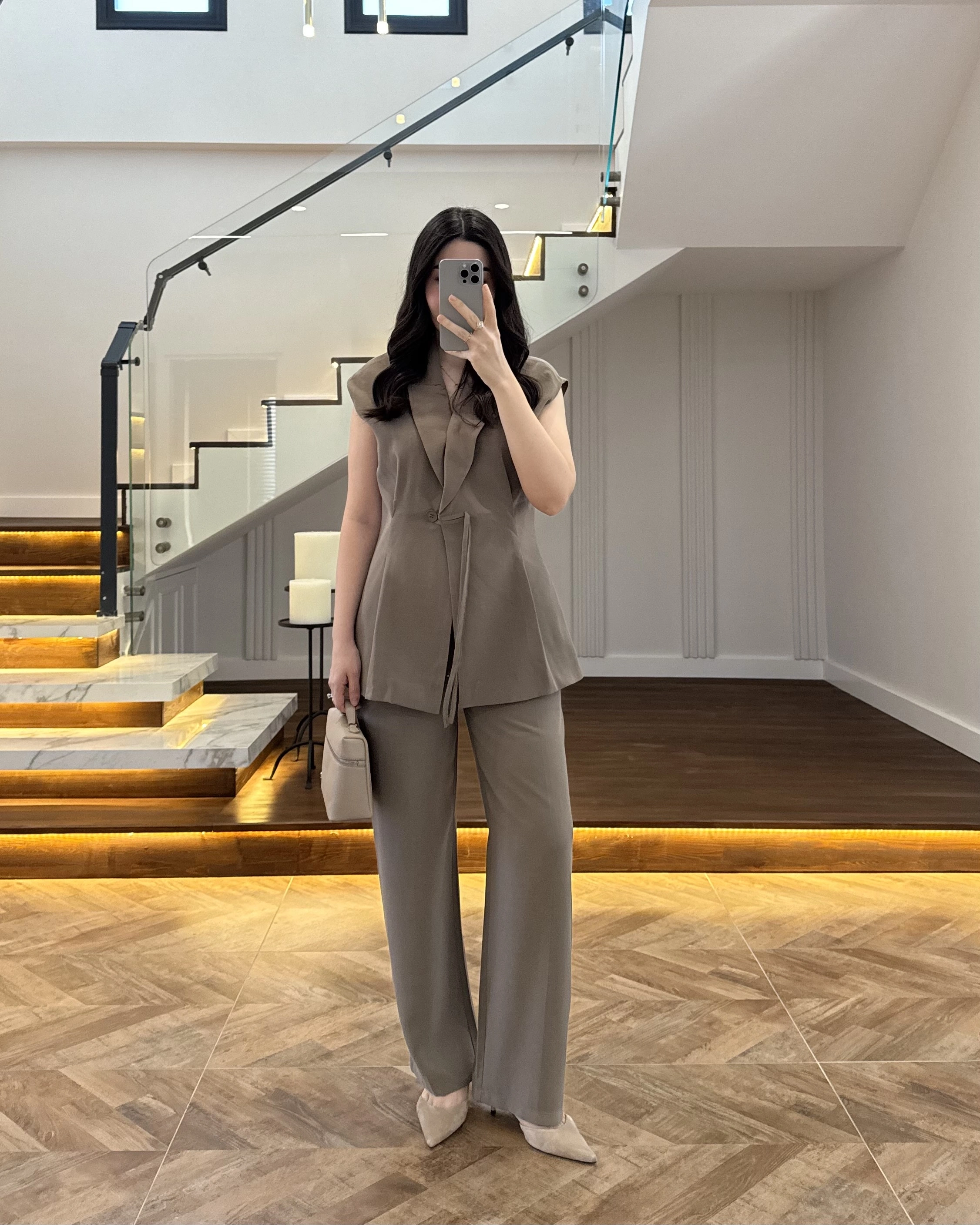 HAKİ PREMİUM YELEK TAKIM -8995