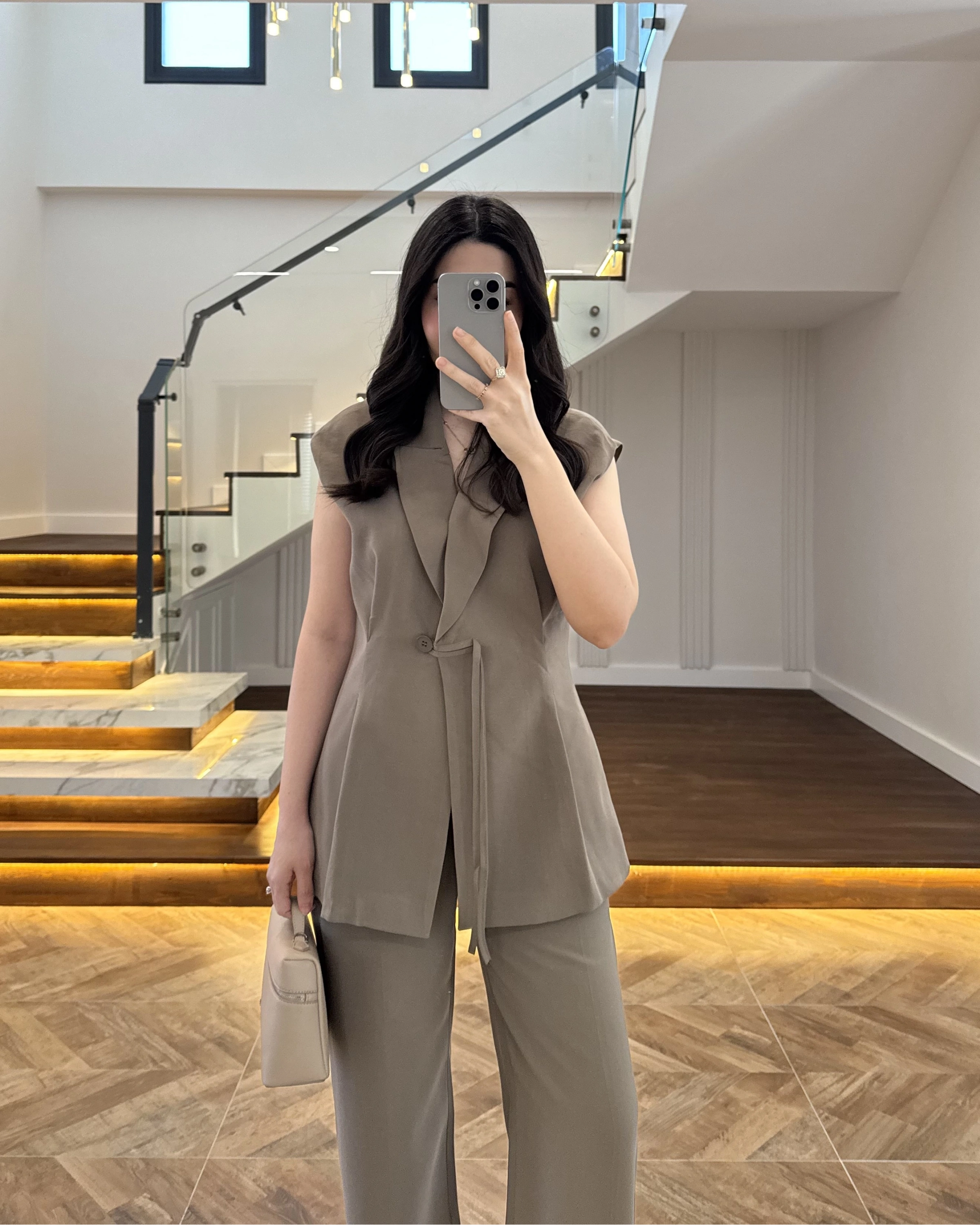 HAKİ PREMİUM YELEK TAKIM -8995