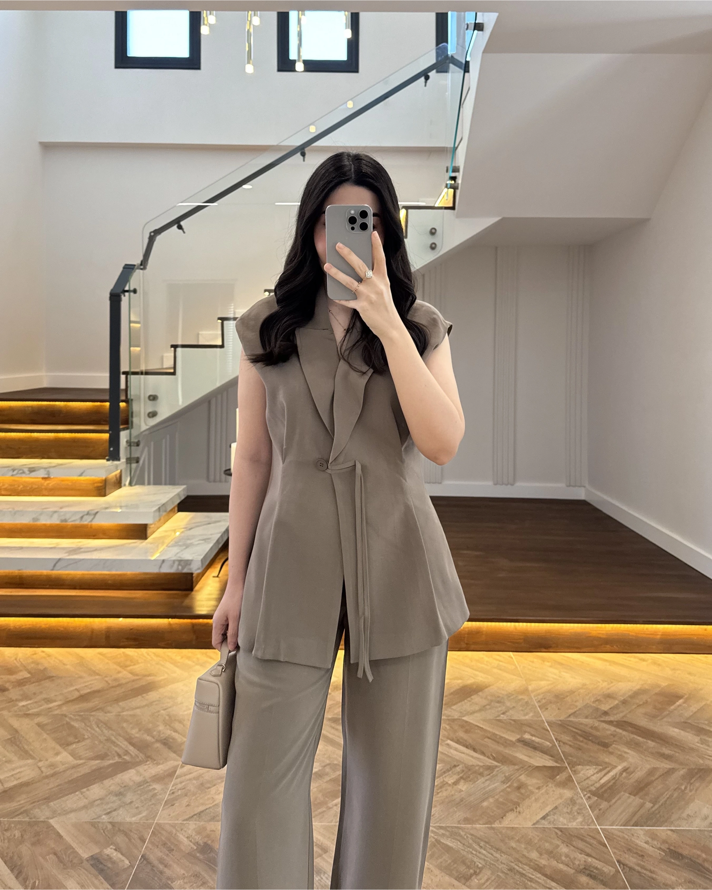 HAKİ PREMİUM YELEK TAKIM -8995