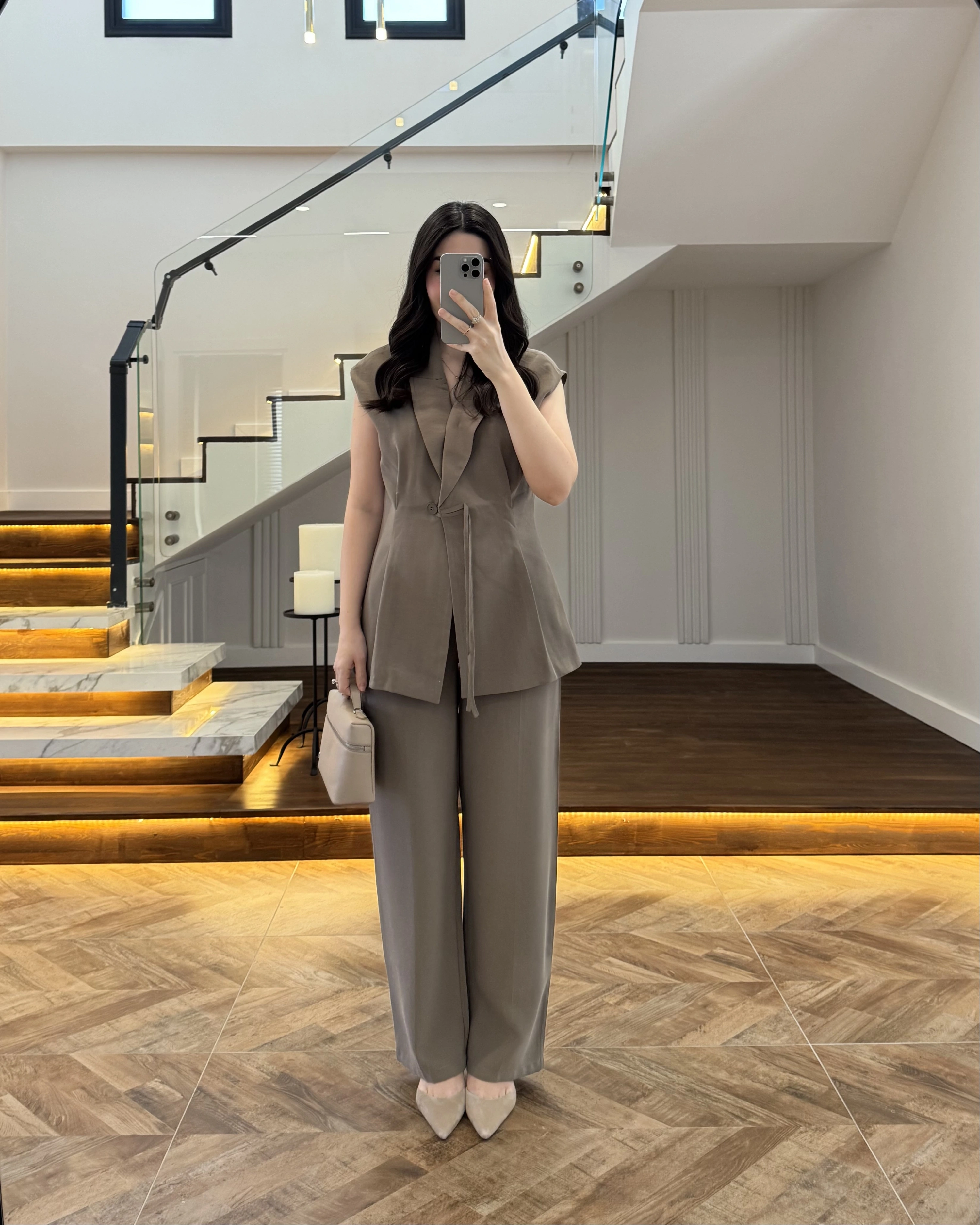 HAKİ PREMİUM YELEK TAKIM -8995