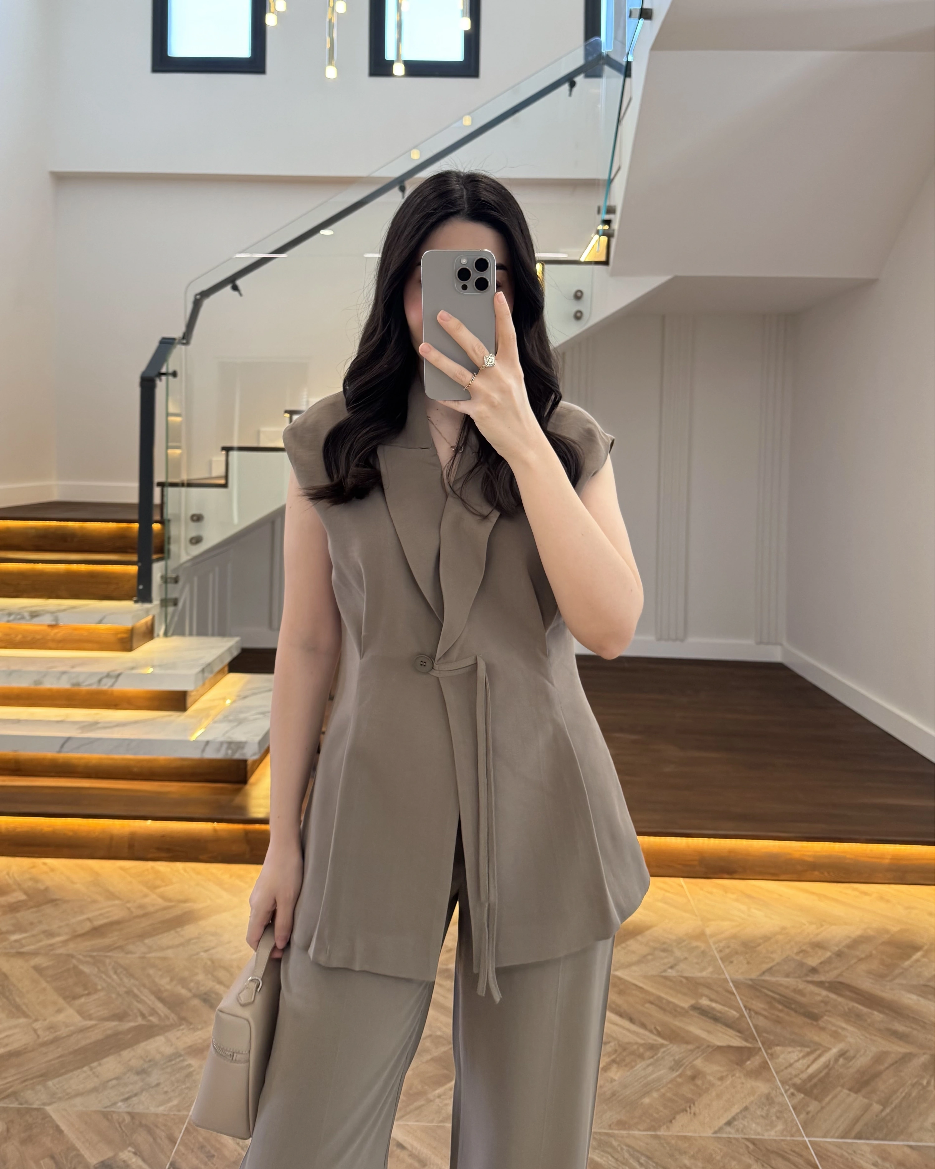 HAKİ PREMİUM YELEK TAKIM -8995