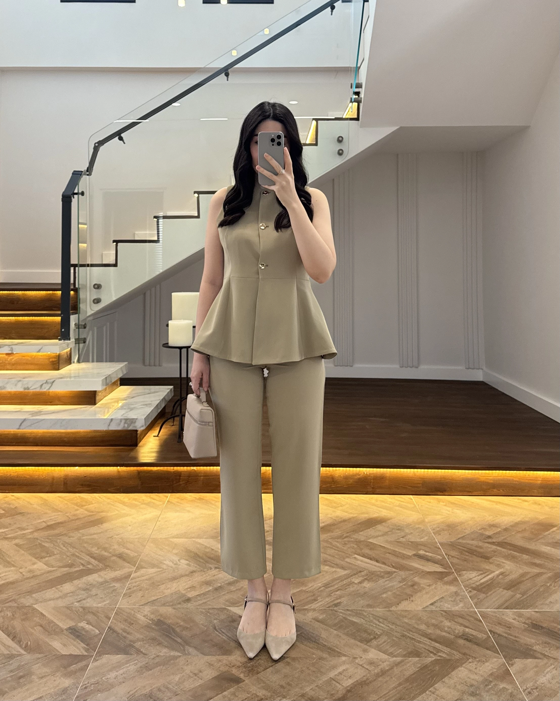 MİNT VOLANLI YELEKLİ TAKIM-8906