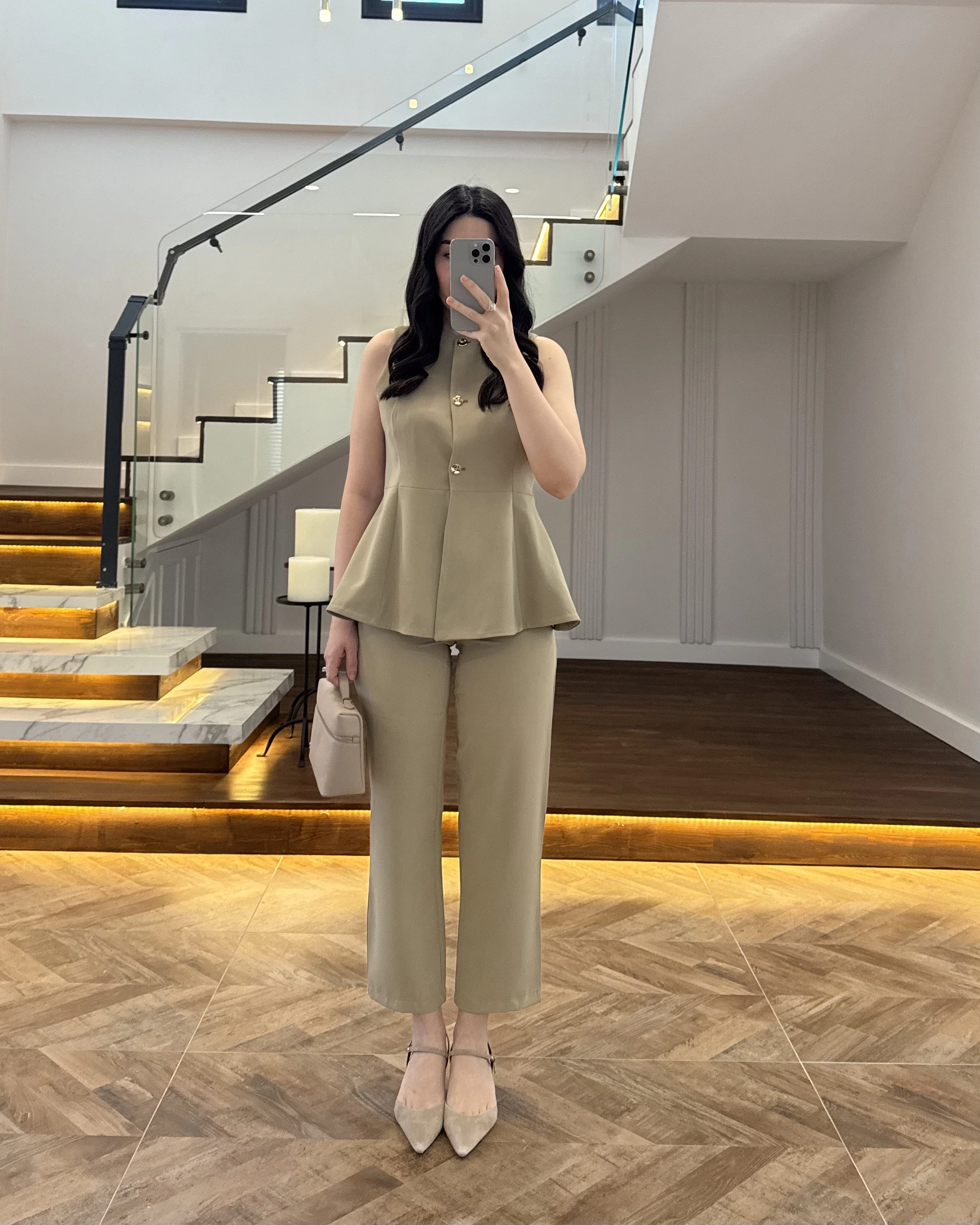 MİNT VOLANLI YELEKLİ TAKIM-8906