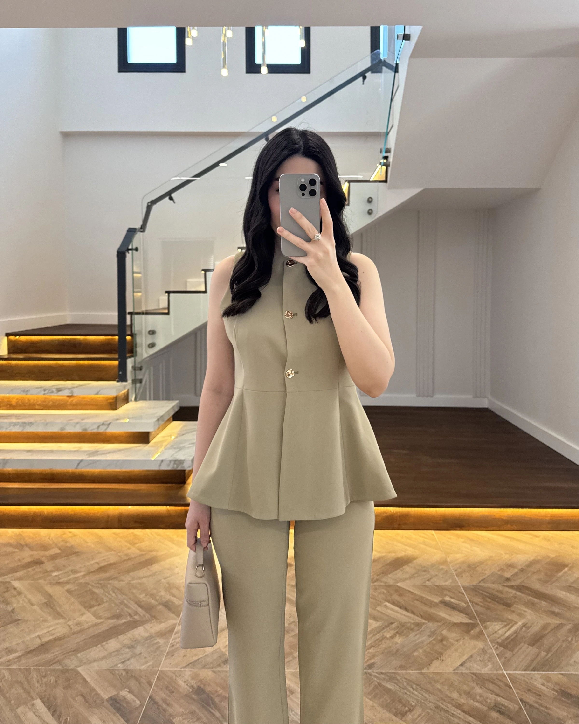 MİNT VOLANLI YELEKLİ TAKIM-8906