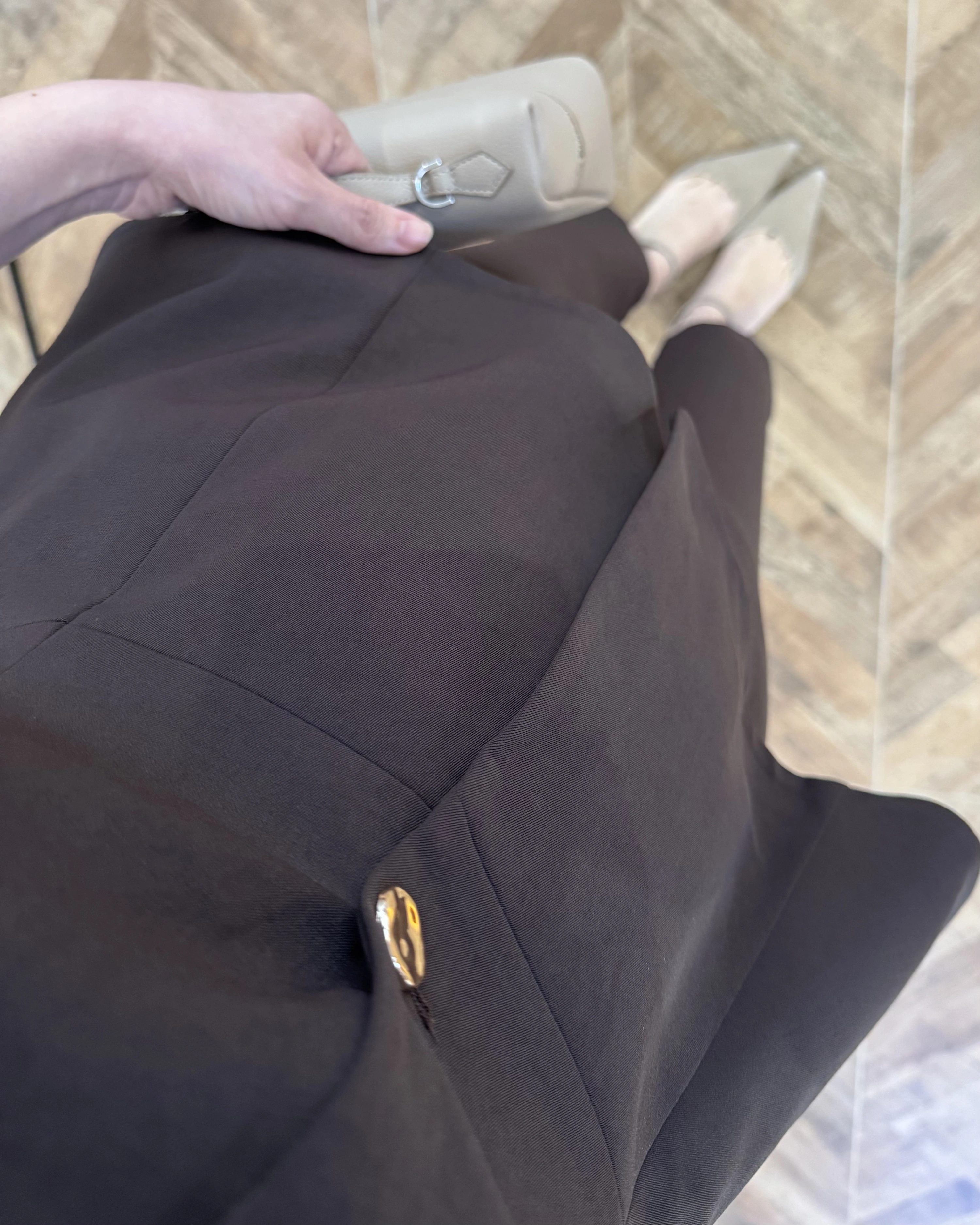 KAHVE VOLANLI YELEKLİ TAKIM-8906