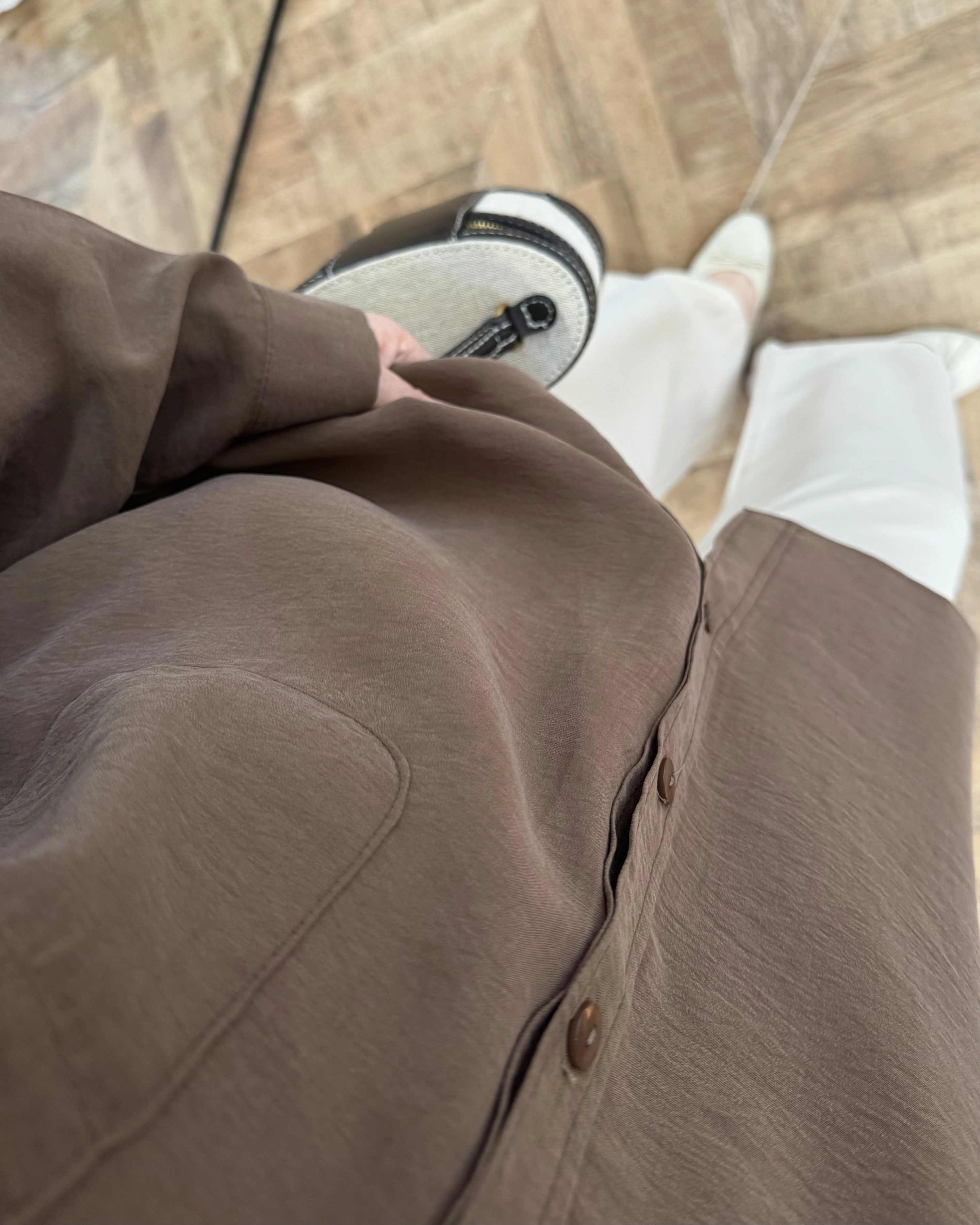 MOCHA DÜŞÜK OMUZLU MODAL GÖMLEK -5050