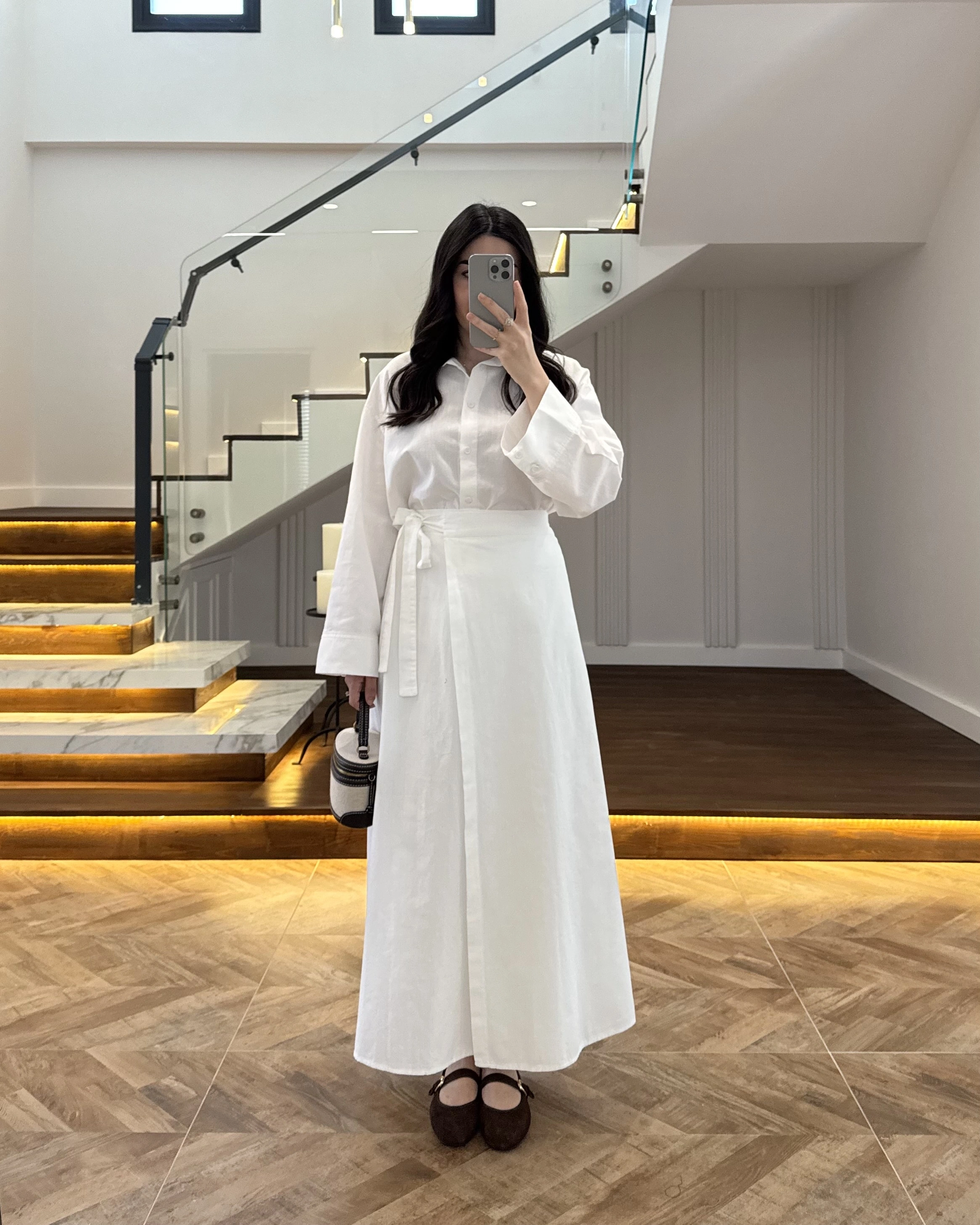 EKRU HAM KETEN ETEK GÖMLEK TAKIM-8973