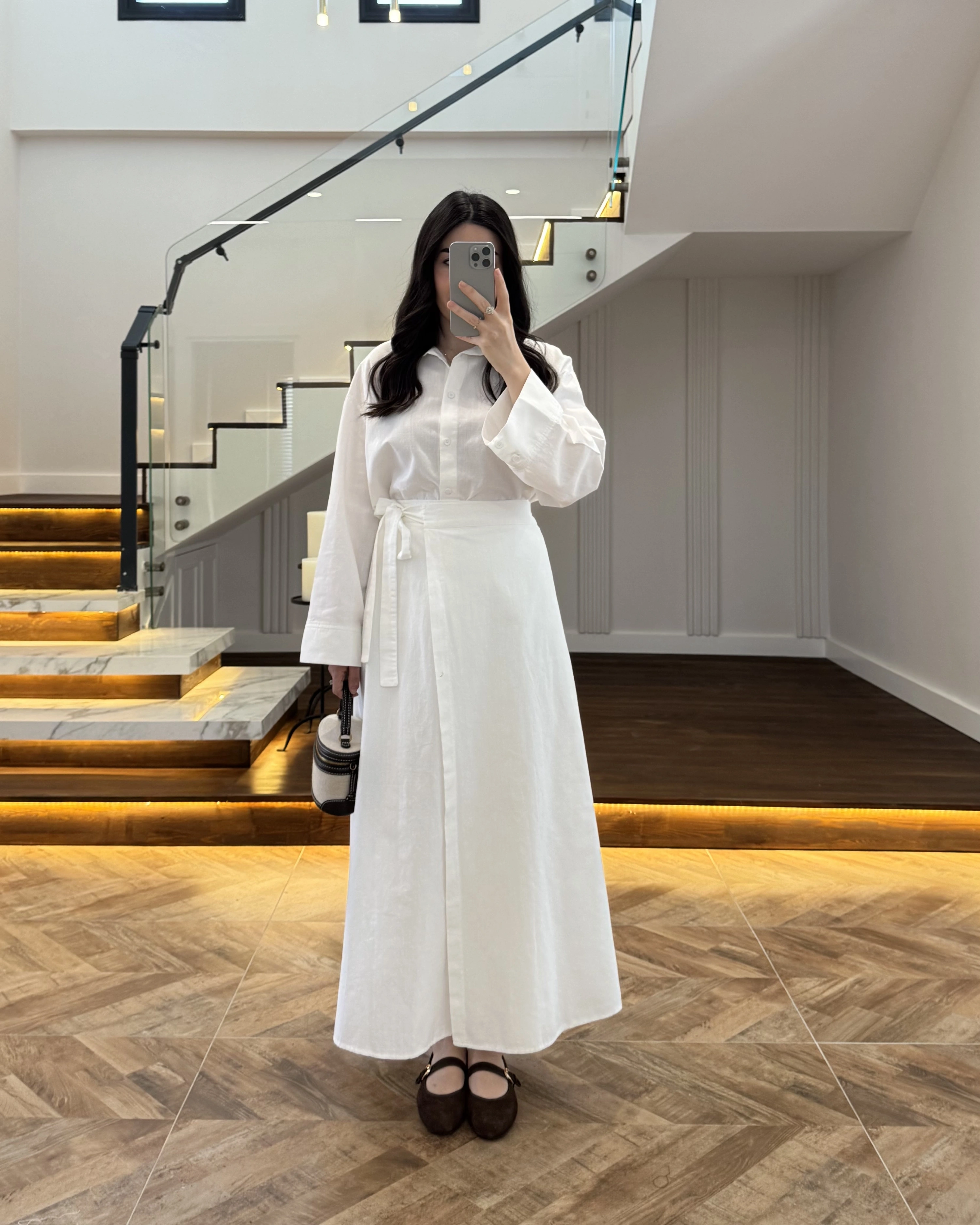 EKRU HAM KETEN ETEK GÖMLEK TAKIM-8973