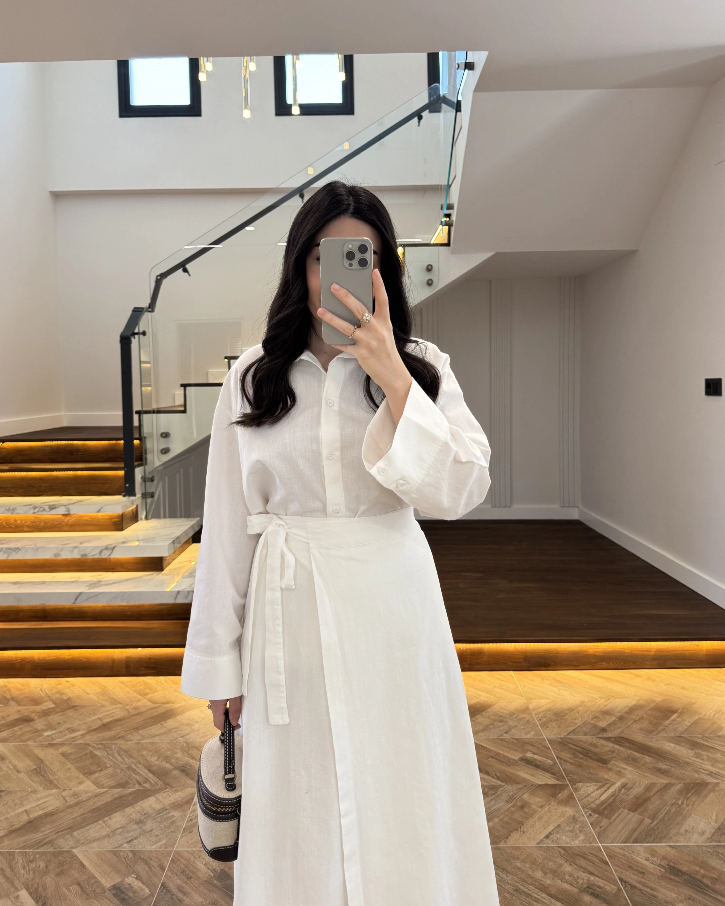 EKRU HAM KETEN ETEK GÖMLEK TAKIM-8973