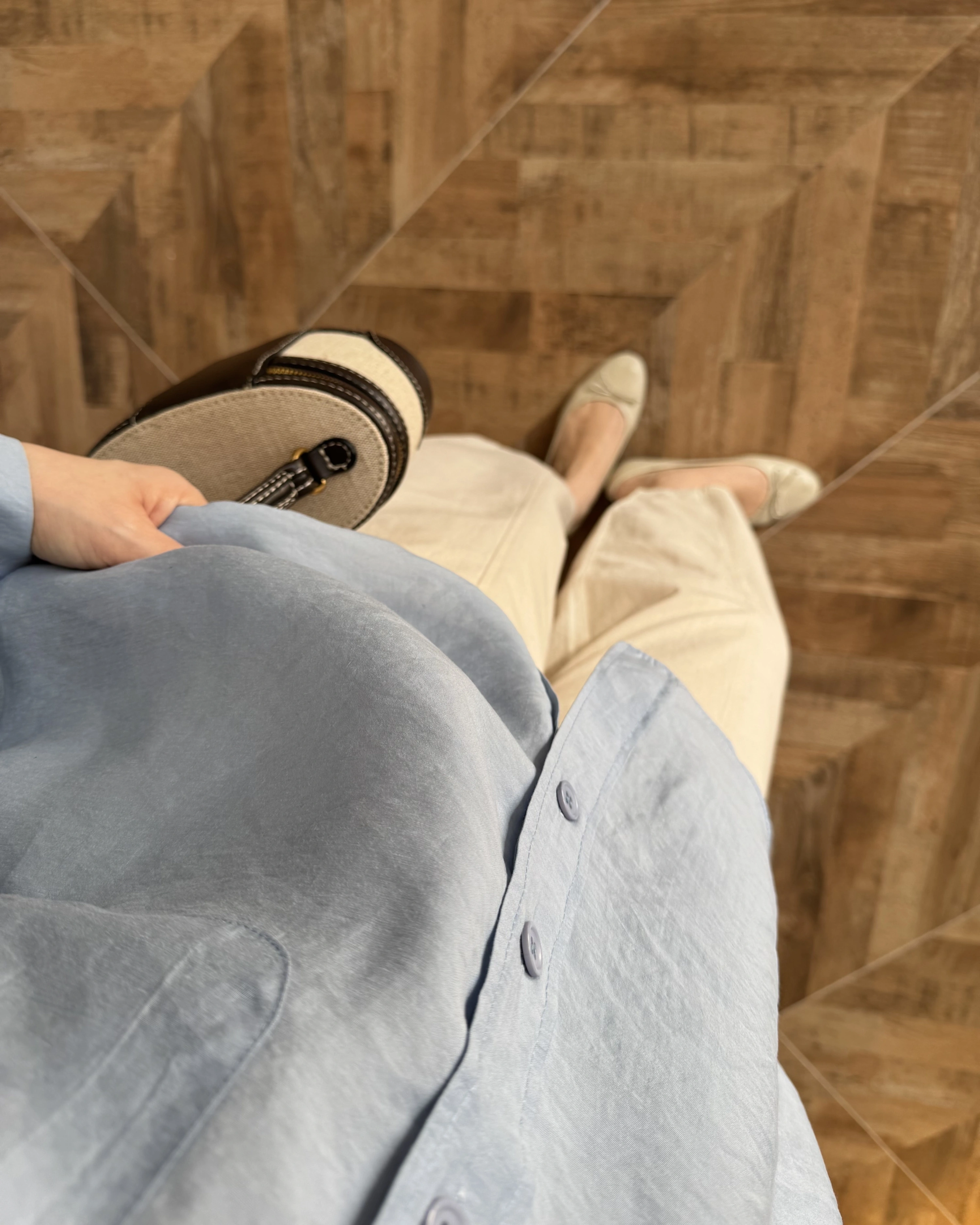 MAVİ DÜŞÜK OMUZ TENSEL GÖMLEK-4612