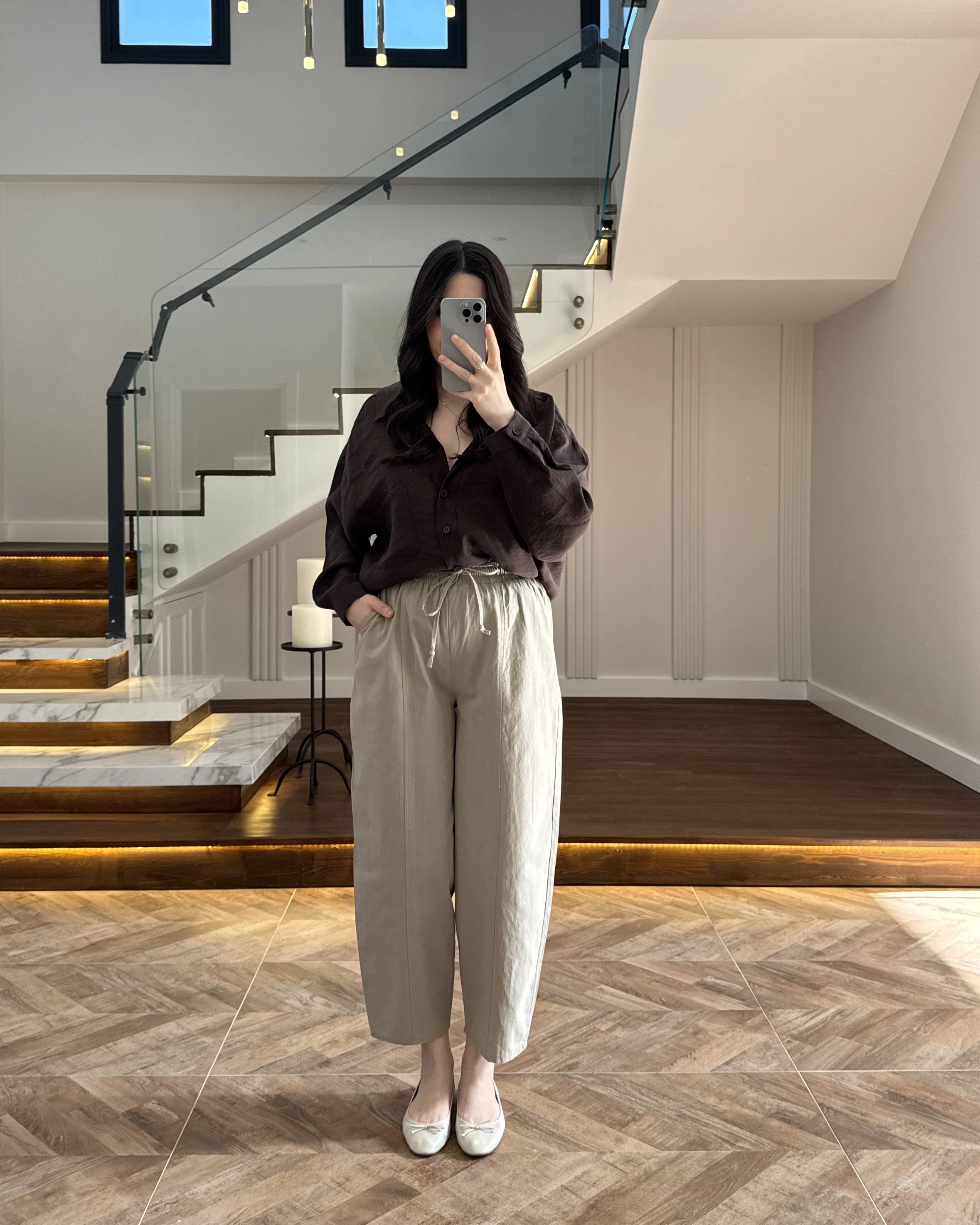 LASTİKLİ ŞALVAR PANTOLON VİZON-3905