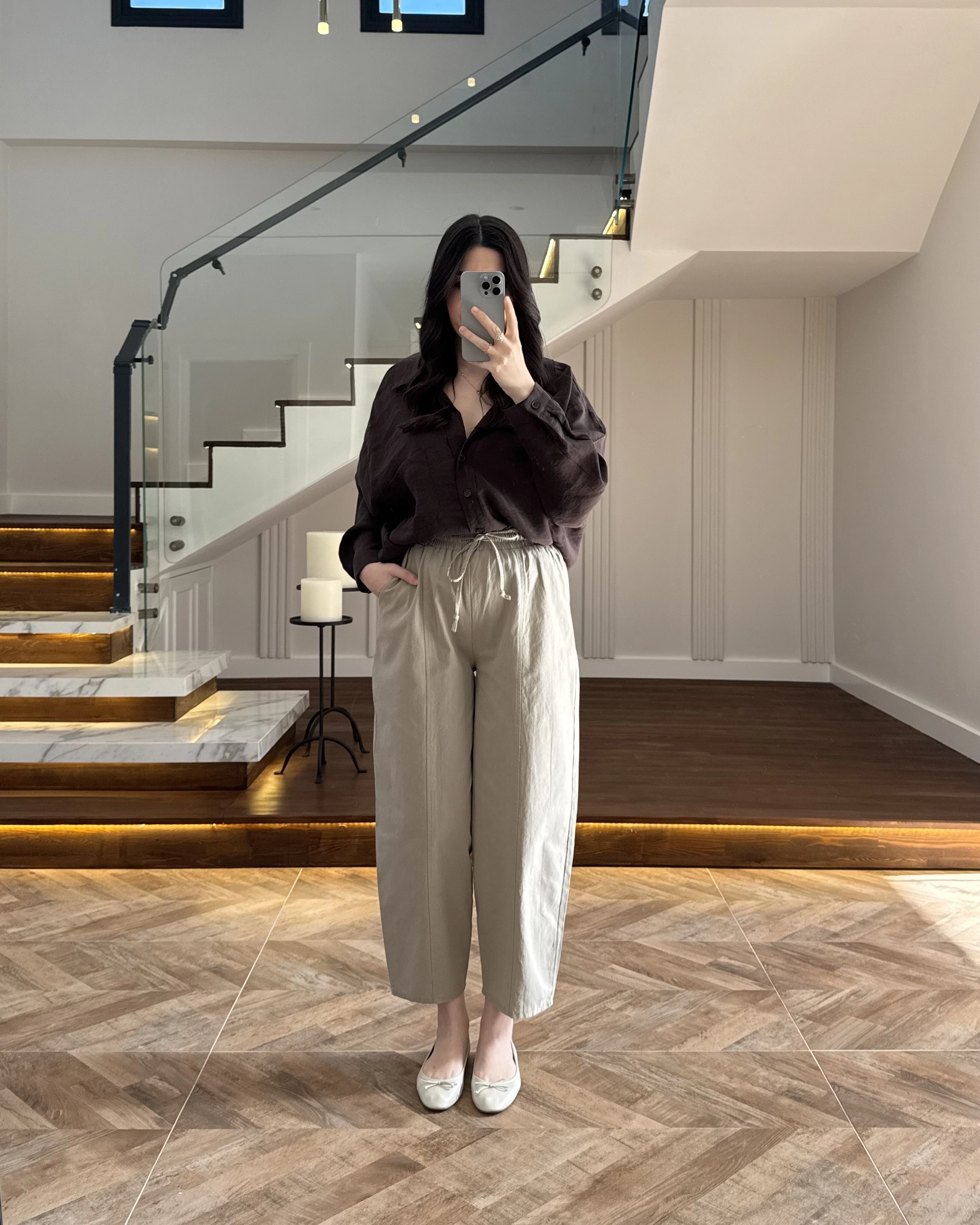 LASTİKLİ ŞALVAR PANTOLON VİZON-3905