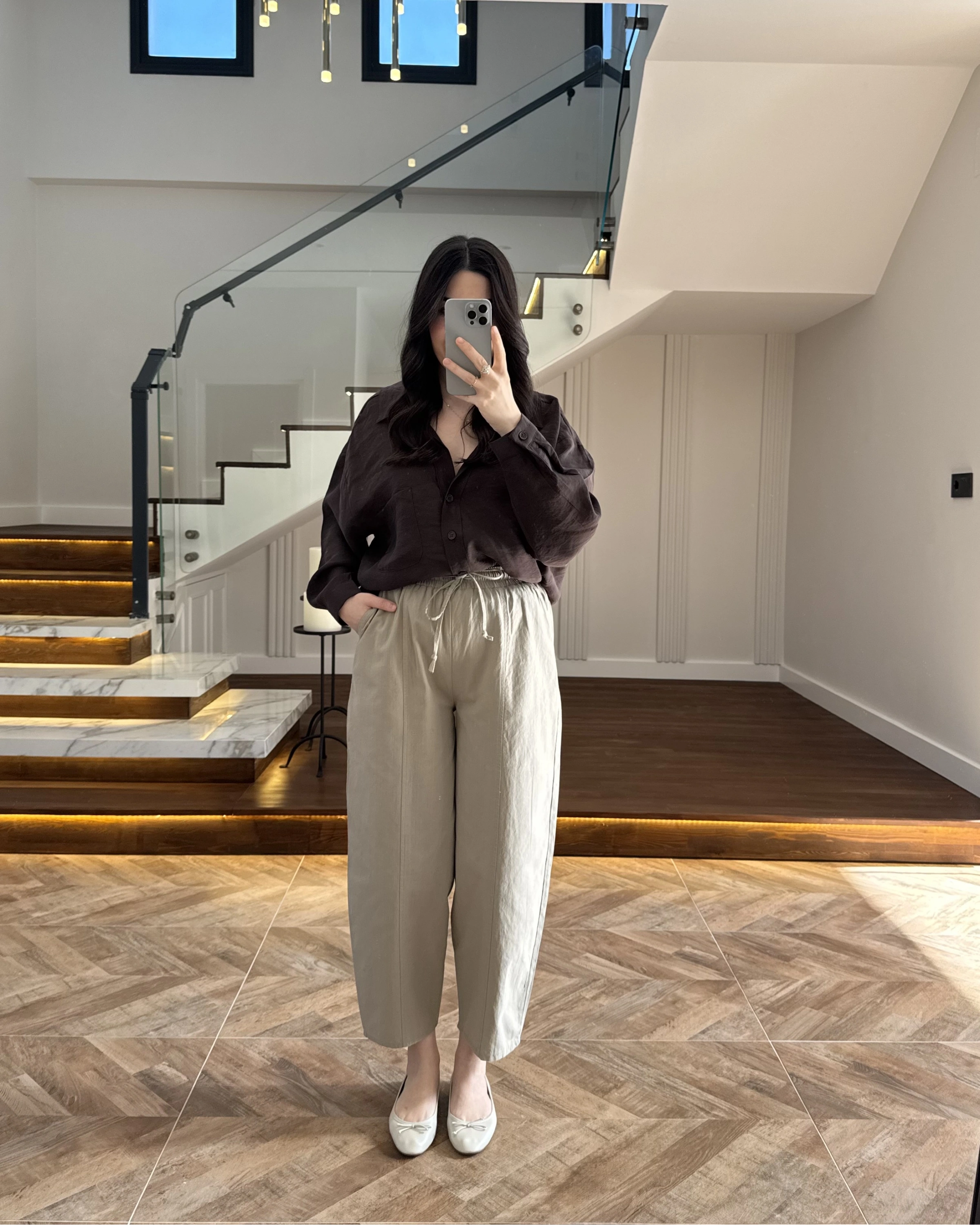 LASTİKLİ ŞALVAR PANTOLON VİZON-3905