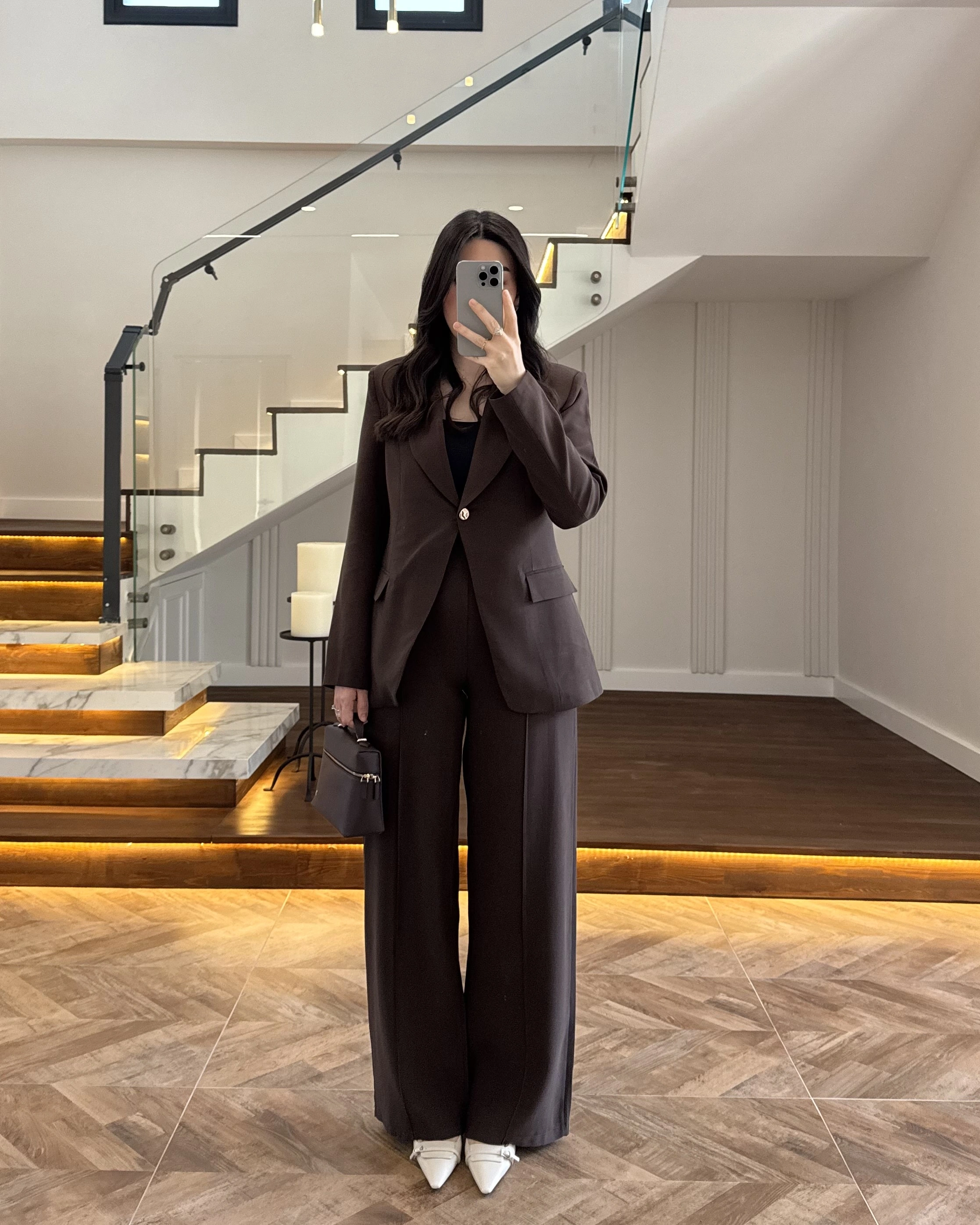 KAHVE GOLD DÜĞMELİ CEKET TAKIM-9031