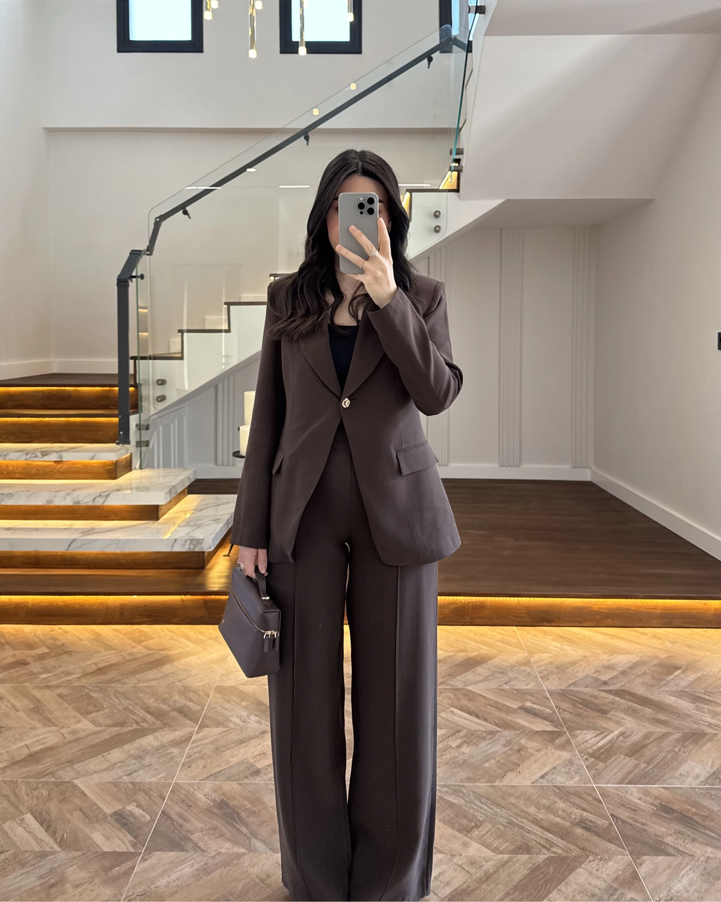 KAHVE GOLD DÜĞMELİ CEKET TAKIM-9031