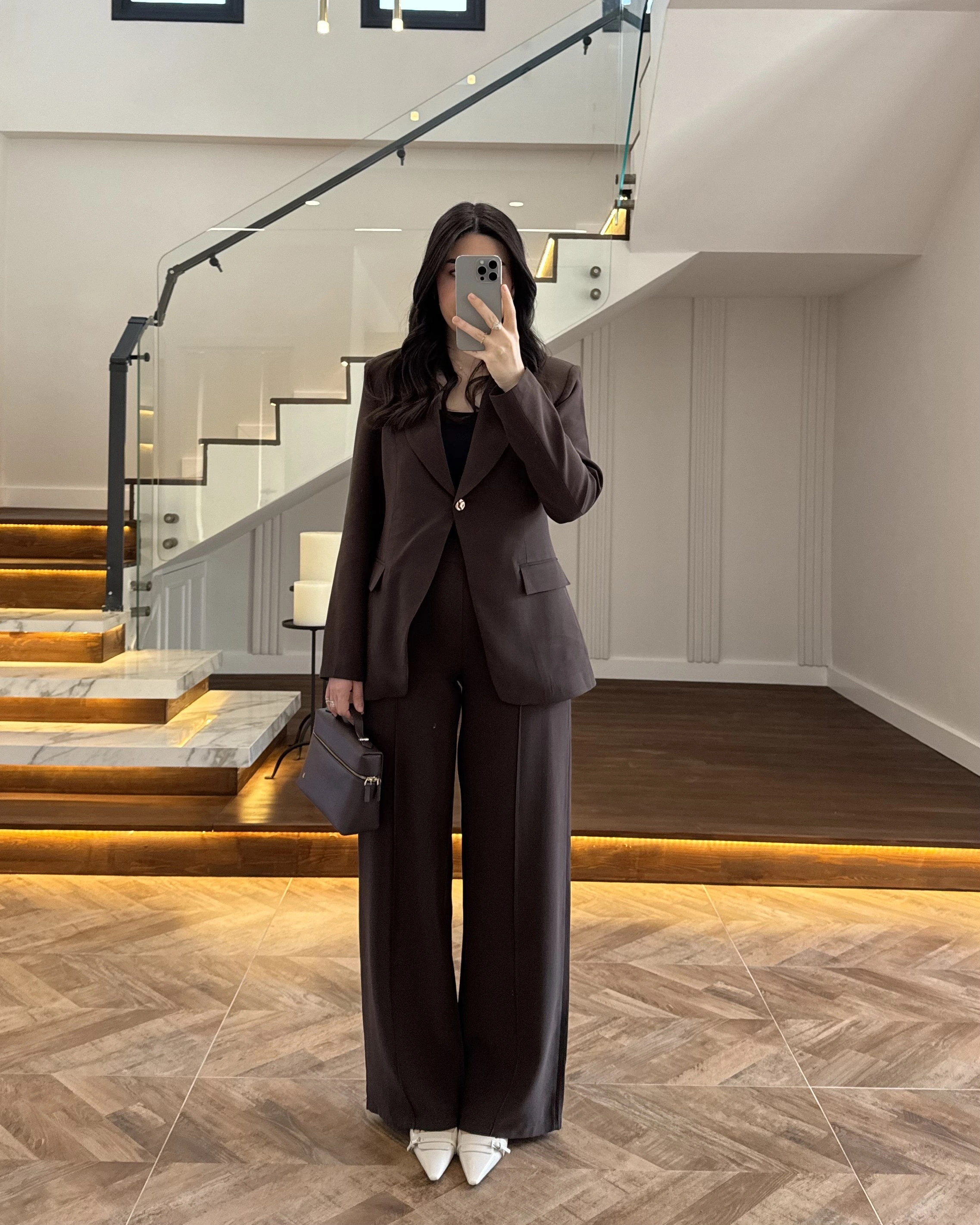 KAHVE GOLD DÜĞMELİ CEKET TAKIM-9031