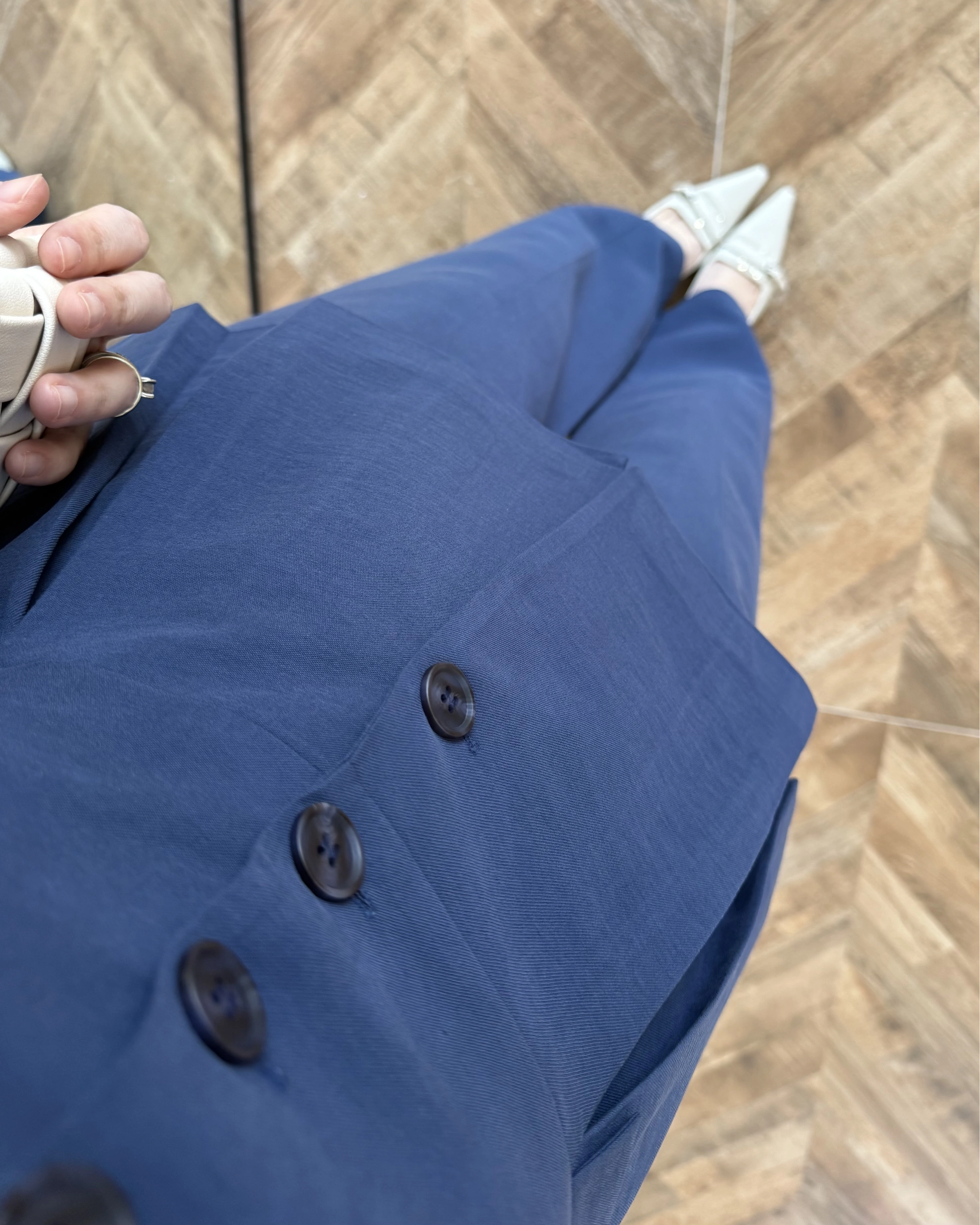 LACİVERT PİLELİ YELEK TAKIM-9041