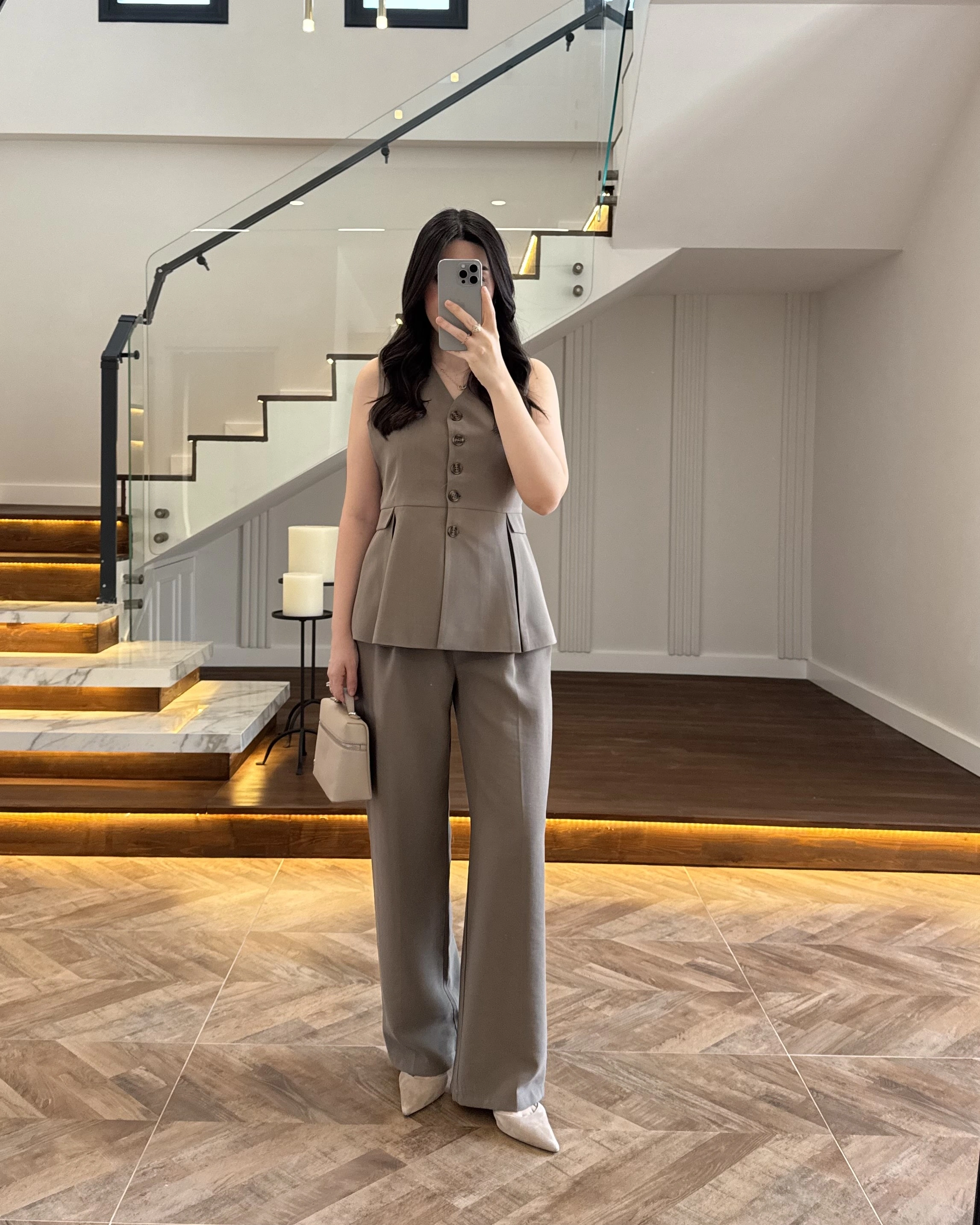 HAKİ PİLELİ YELEK TAKIM-9041