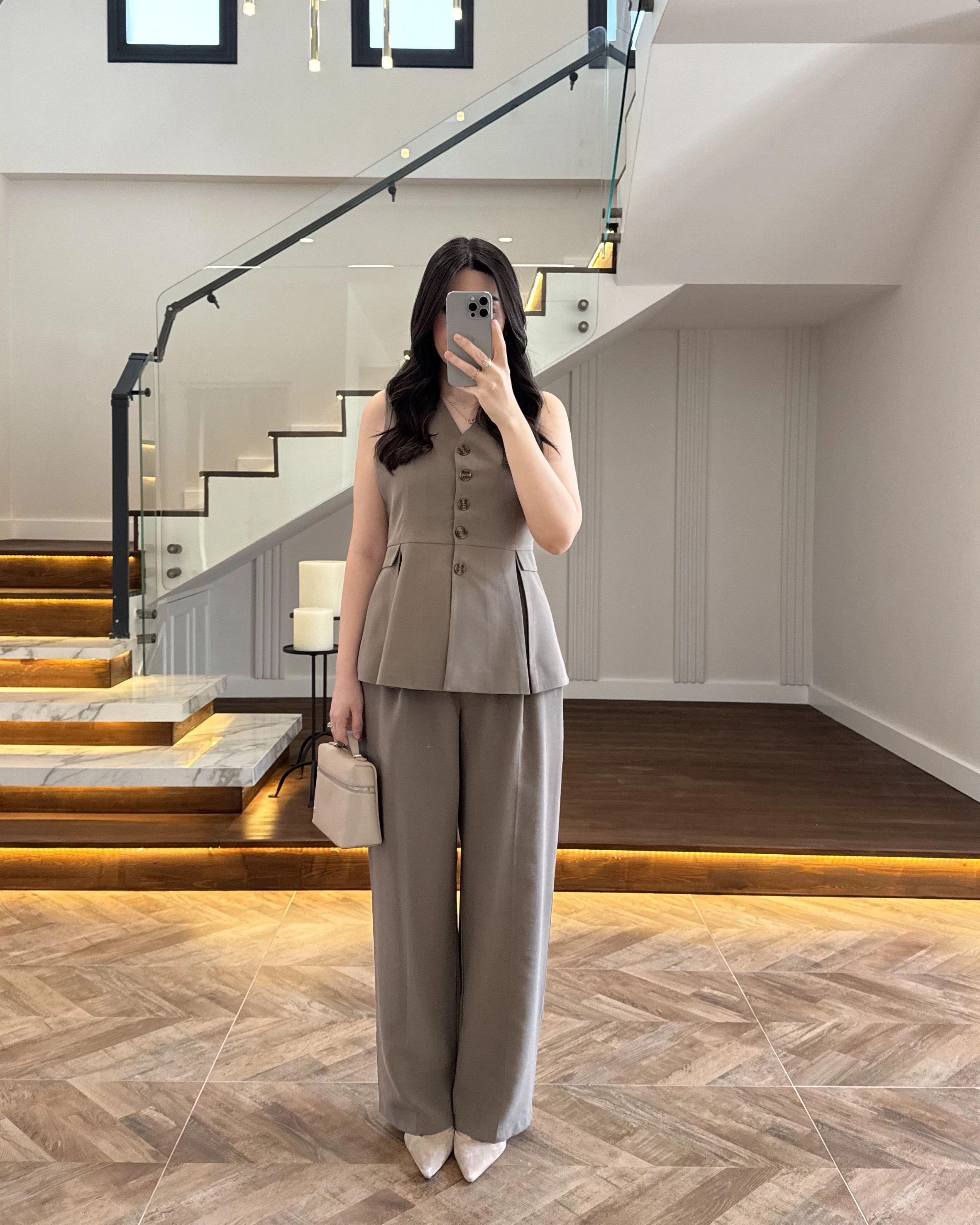 HAKİ PİLELİ YELEK TAKIM-9041