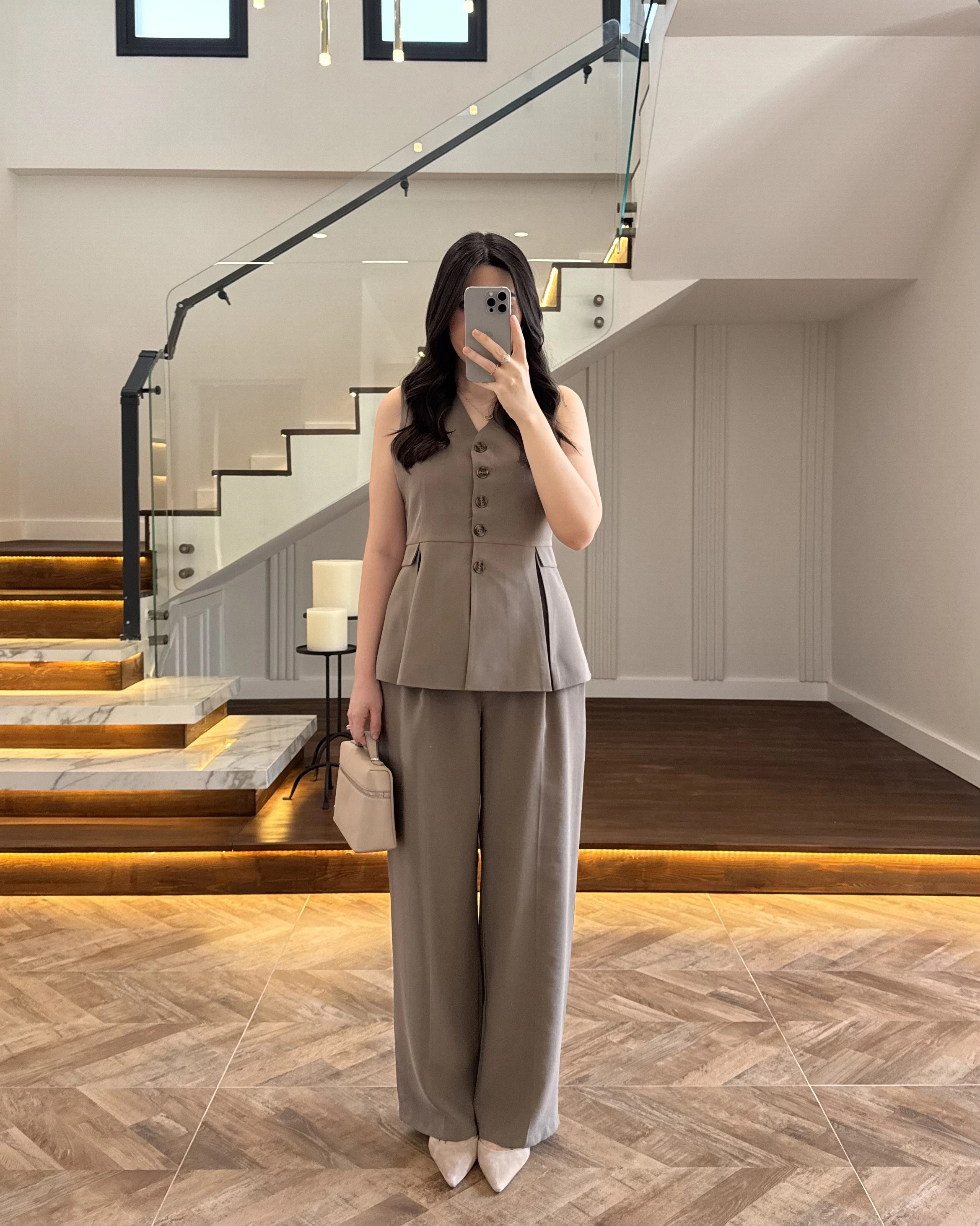 HAKİ PİLELİ YELEK TAKIM-9041