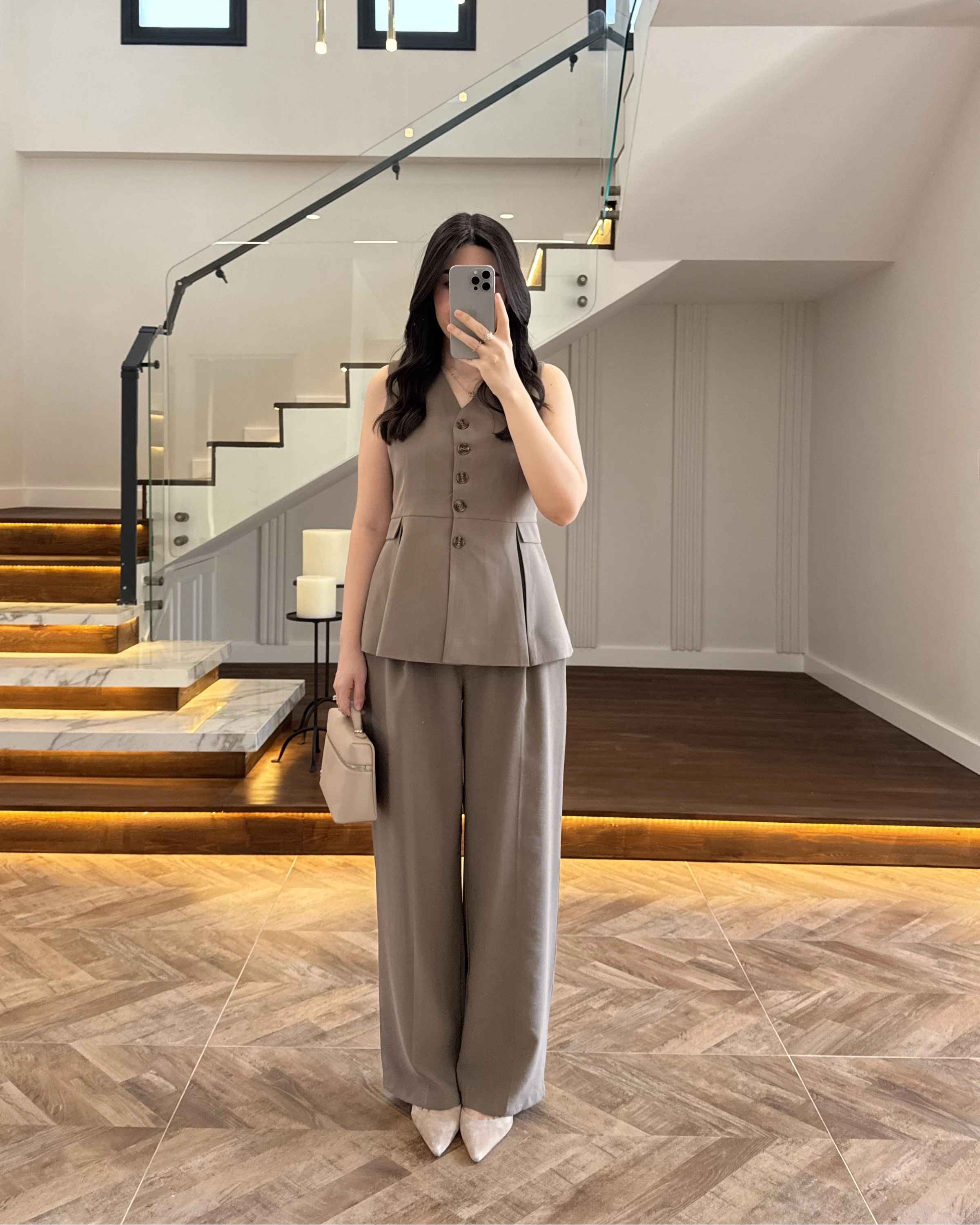 HAKİ PİLELİ YELEK TAKIM-9041